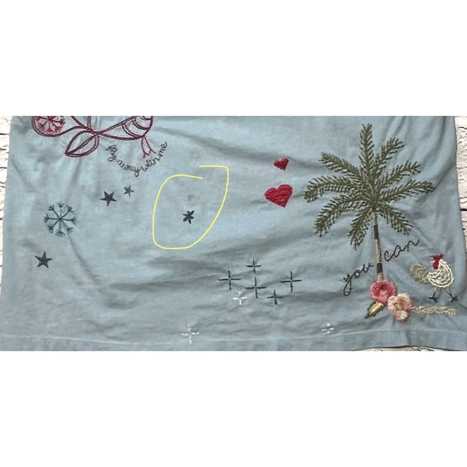 Johnny Was Johnny Was Hoodie Shirt Beach Small Blue Womens Pullover V-Neck Summer Sun & Moon Love Cherries Activewear Beach Size S / US 4 / IT 40 - 8 Thumbnail