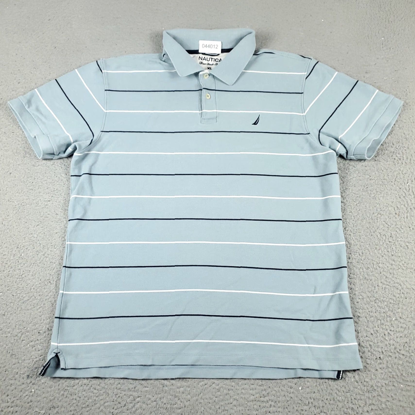 Nautica VINTAGE Nautica Polo Shirt Men XL Blue Striped Casual Short Sleeve 90s Preppy Mens Size US XL / EU 56 / 4 - 2 Thumbnail