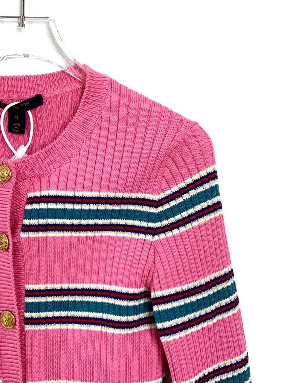 Louis Vuitton Louis Vuitton Women Striped Long Sleeve Knit Cardigan K26WX Size XS / US 0-2 / IT 36-38 - 3 Thumbnail