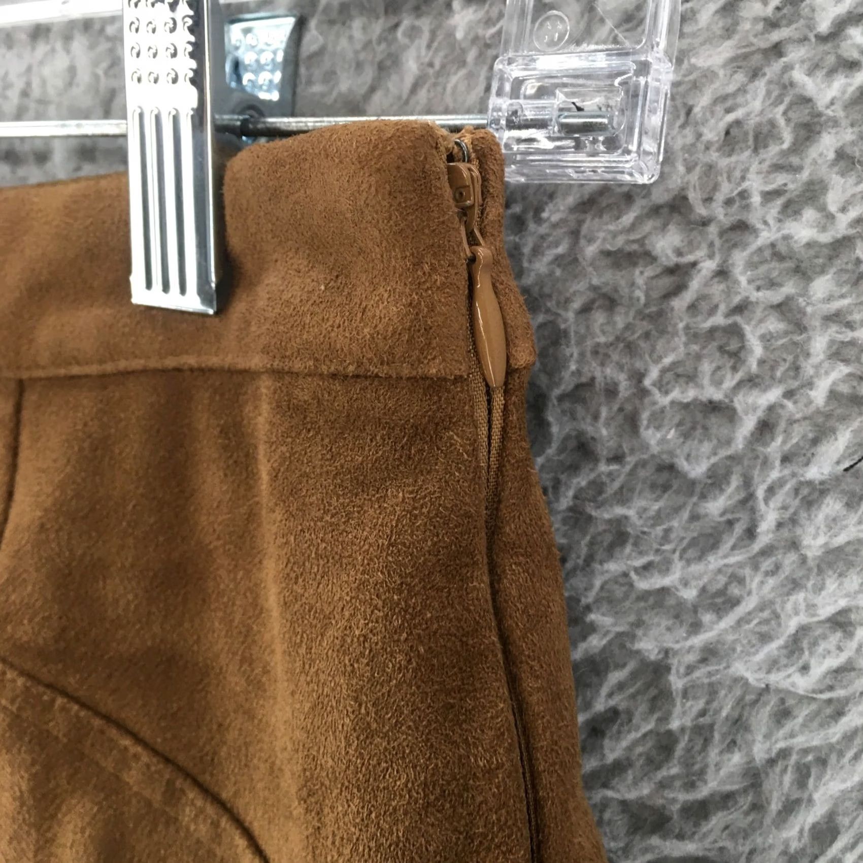 Abercrombie & Fitch Abercrombie & Fitch Brown A-Line Mini Skirt Womens 6 Casual Side Zipper Size 28" / US 6 / IT 42 - 2 Thumbnail