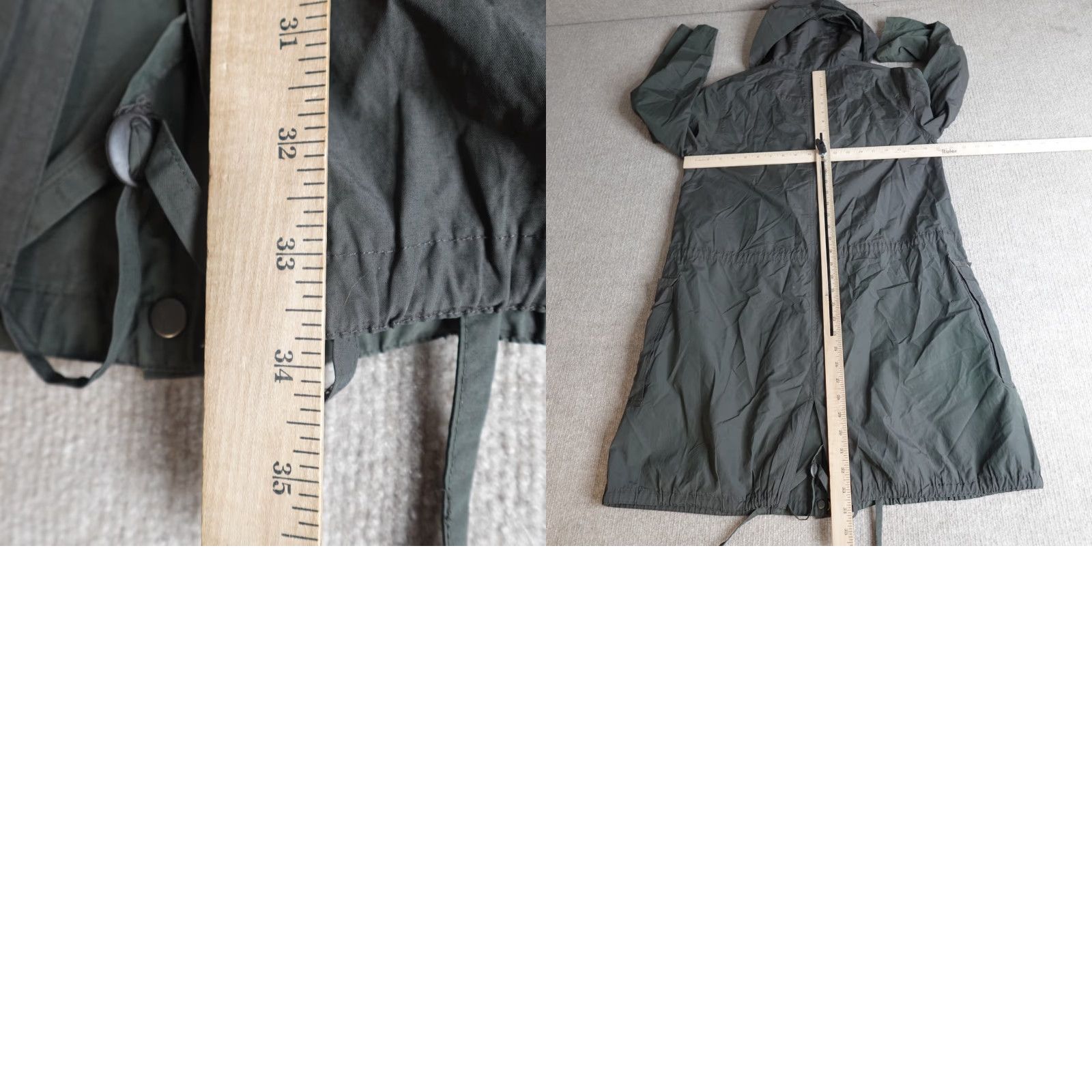 Eileen Fisher Eileen Fisher Womens Jacket Trench Coat S Green Rain Jacket Size S / US 4 / IT 40 - 8 Thumbnail