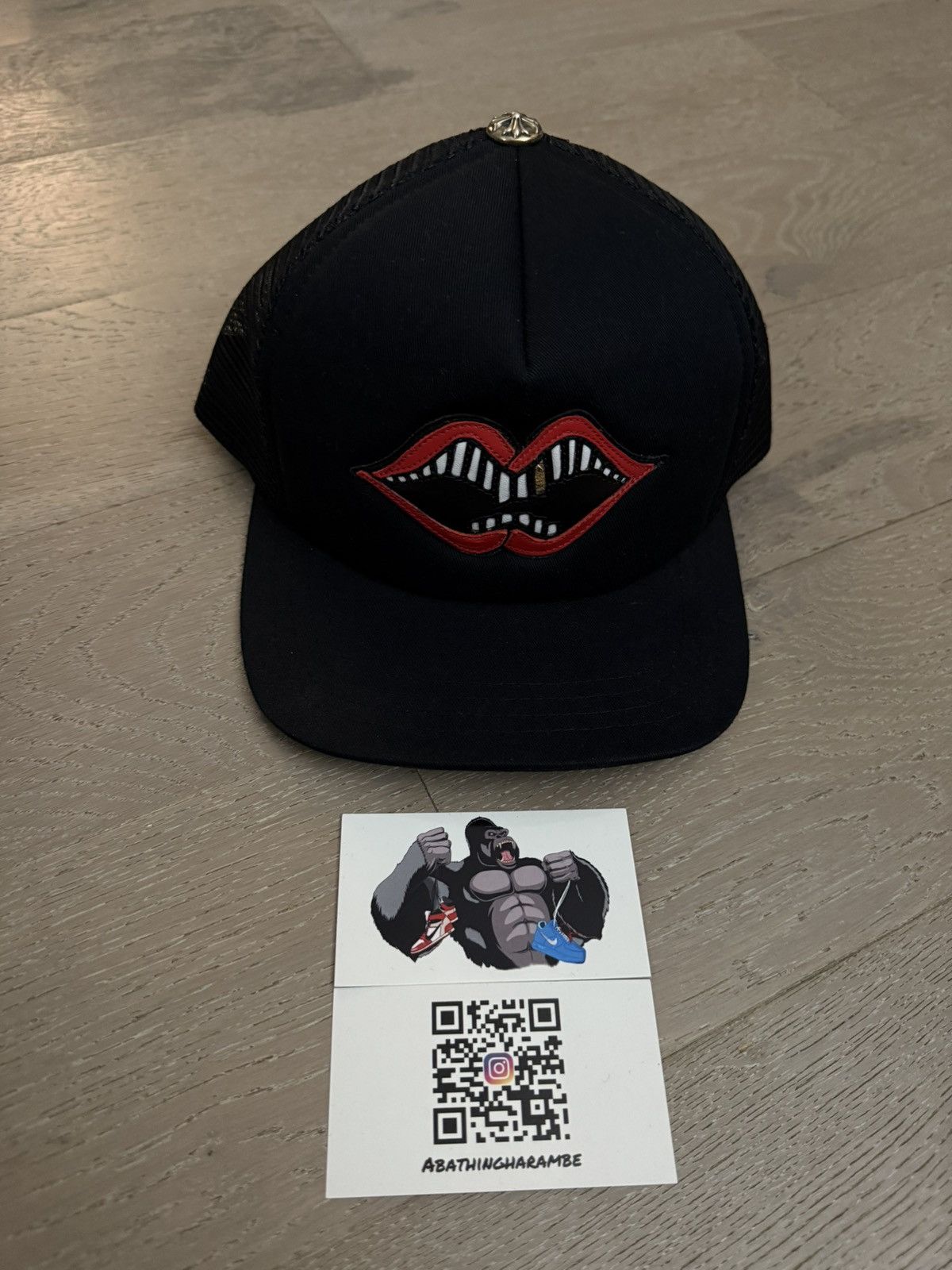 Chrome Hearts Chrome Hearts Matty Boy Chomper Trucker Hat Black Red Size ONE SIZE - 2 Thumbnail