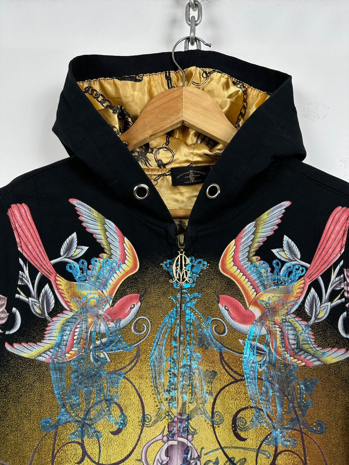 Christian Audigier Vintage Christian Audigier Y2K Full Zip Hoodie Size M / US 6-8 / IT 42-44 - 8 Thumbnail