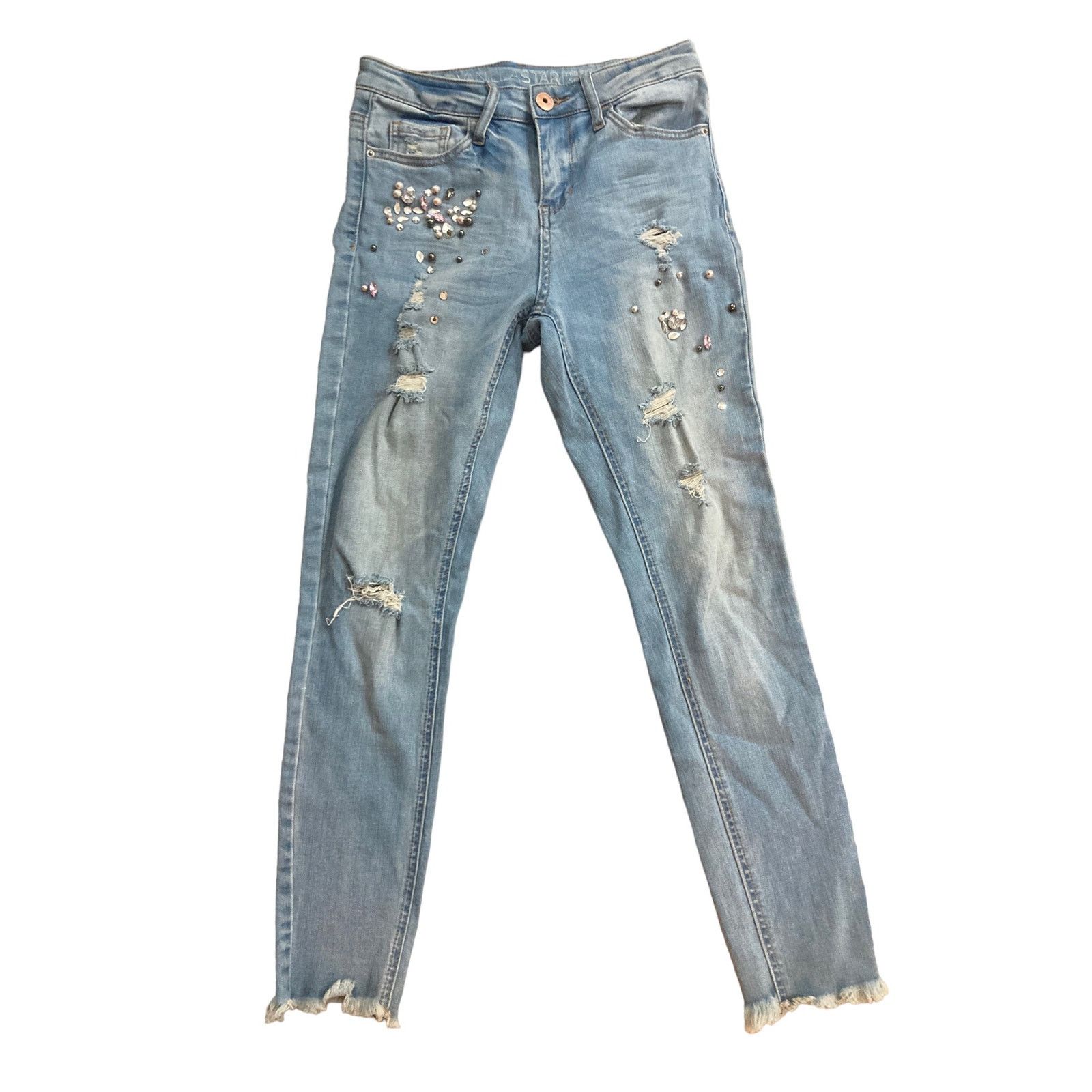 Other Vanilla Star Mid Rise Skinny Jeans Blue Size 27 Juniors Size 27" / US 4 / IT 40 - 1 Thumbnail