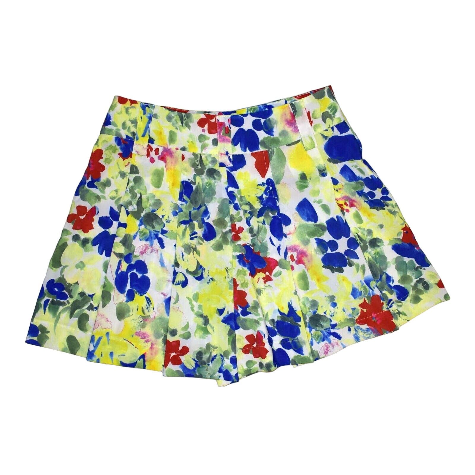 Alice + Olivia ALICE + OLIVIA Pleated Multicolor Floral Print Shorts Size S Size 27" / US 4 / IT 40 - 4 Thumbnail