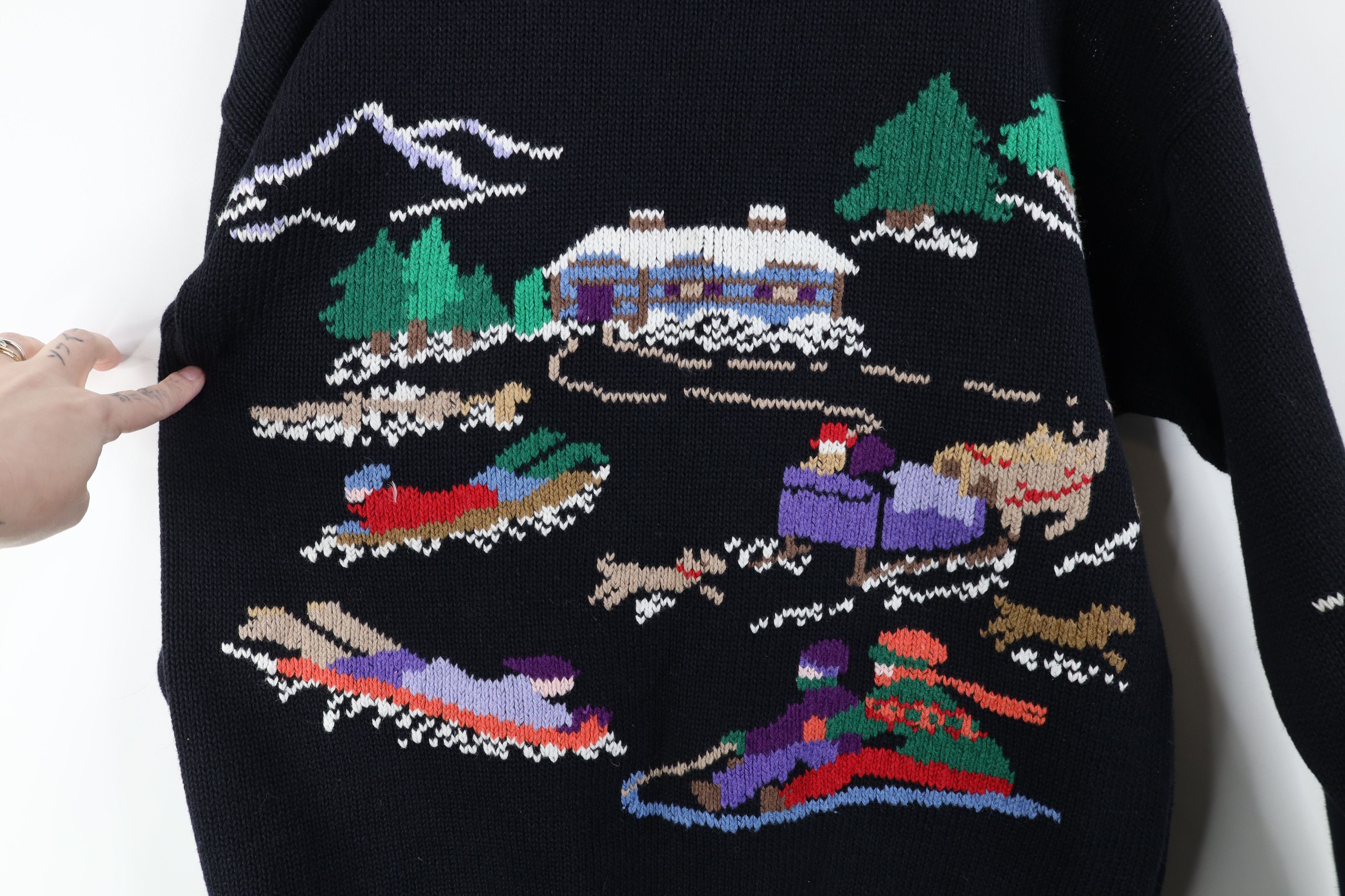 Vintage Vintage 90s Streetwear Christmas Winter Needlepoint Sweater Size M / US 6-8 / IT 42-44 - 10 Thumbnail