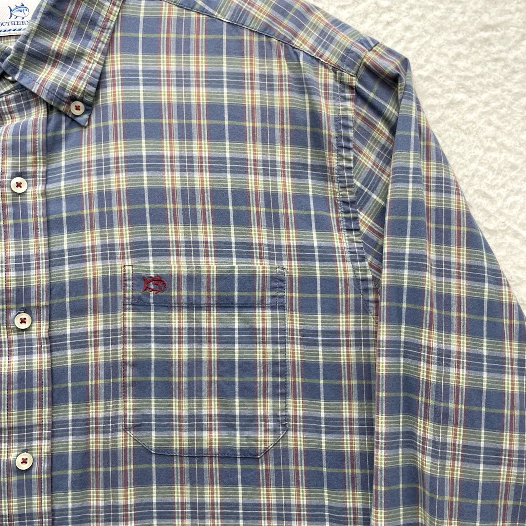 Southern Tide Southern Tide Shirt Mens Large Classic Fit Blue Plaid Button Up Casual Everyday Size US L / EU 52-54 / 3 - 3 Thumbnail