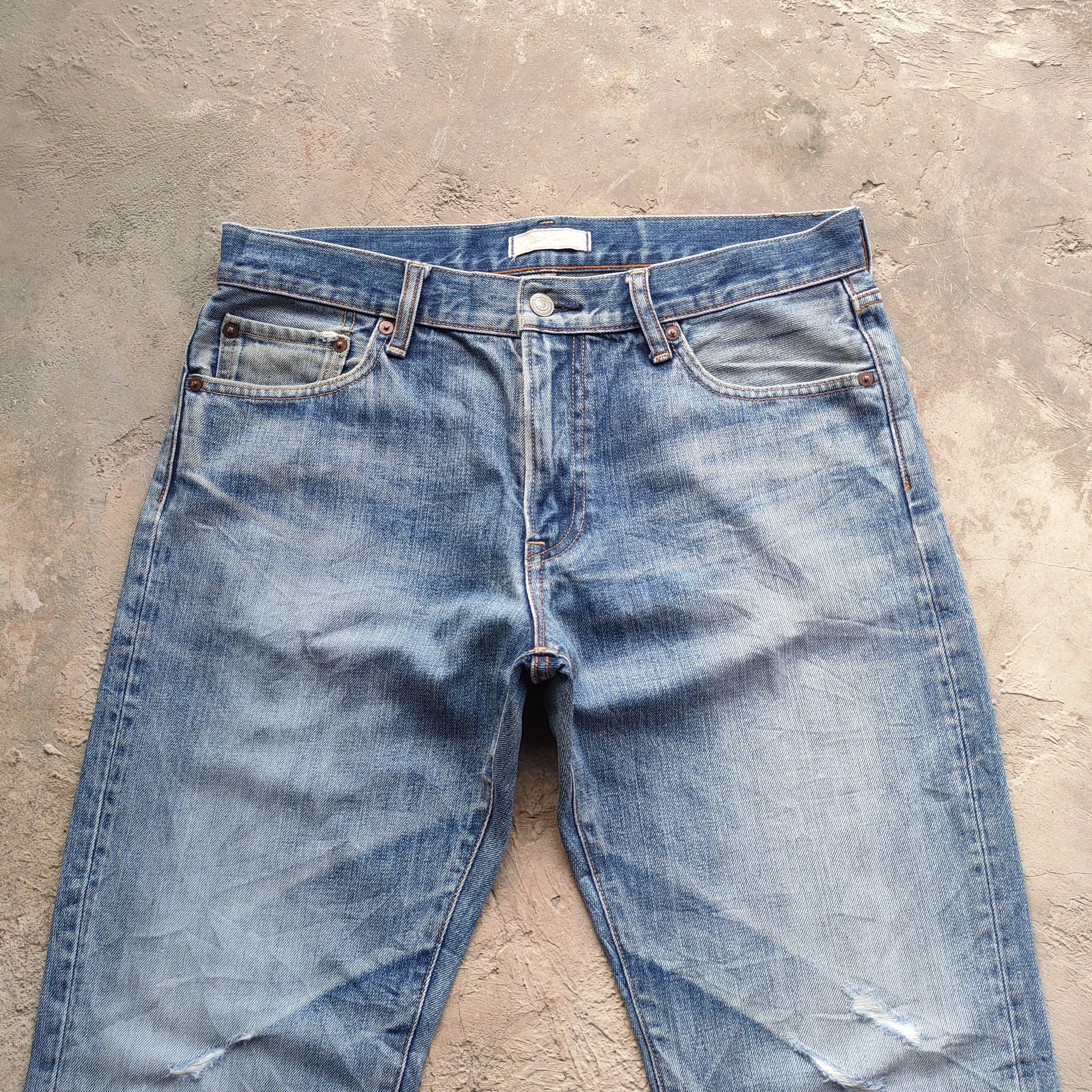 Japanese Brand × Vintage VINTAGE JAPANESE FADED DISTRESSED JEAN DENIM PANTS Size US 32 / EU 48 - 3 Thumbnail