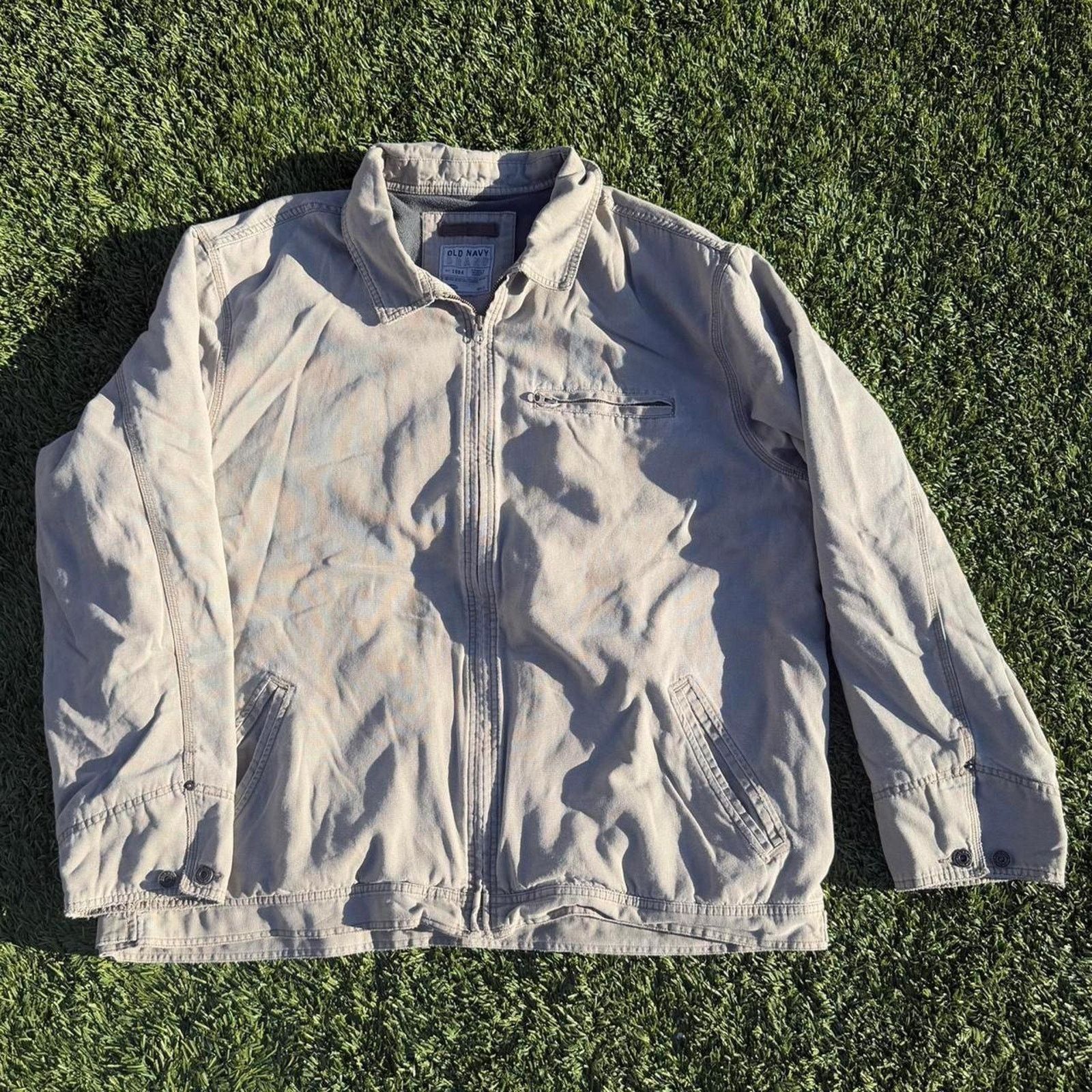 Old Navy Vintage 90s Old Navy Jacket Size XL Brown Beige Tan Grail Size US XL / EU 56 / 4 - 1 Thumbnail