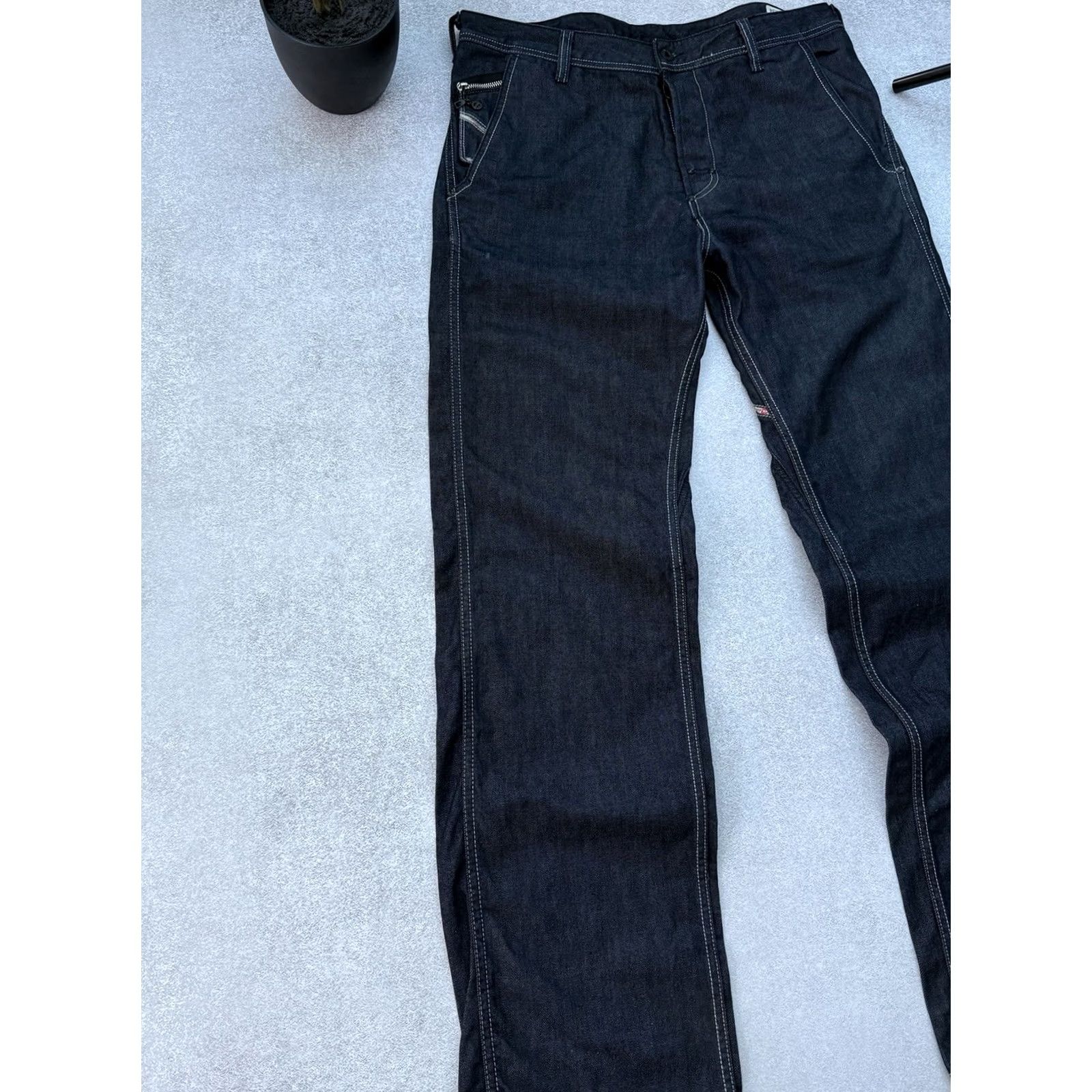Diesel VINTAGE Diesel Pheyo Jeans Men’s Size W34 L34 Navy Denim Cinch Straight Size US 34 / EU 50 - 3 Thumbnail