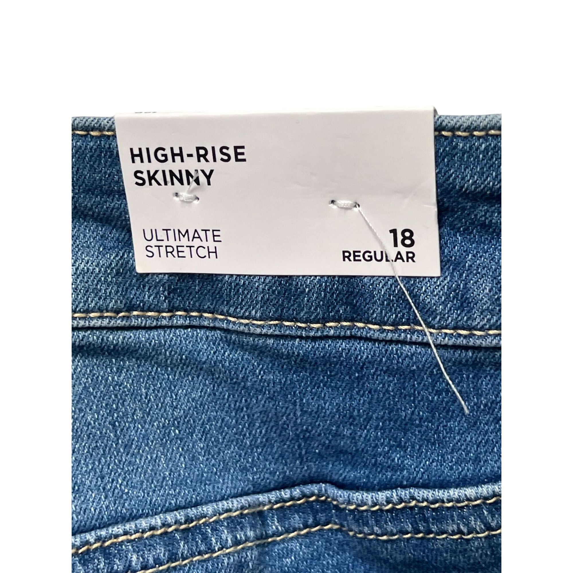 Other Rue + - Women's Ultimate Stretch High-Rise Skinny Jeans Dist Size 40" / US 18 - 10 Thumbnail