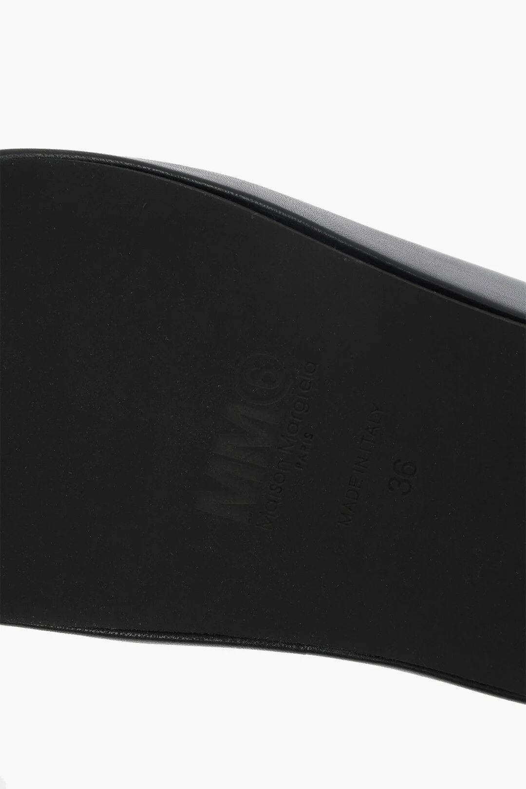 Maison Margiela og1mm0426 Vegan Leather Thong Sandals in Black Size US 5 / IT 35 - 4 Thumbnail
