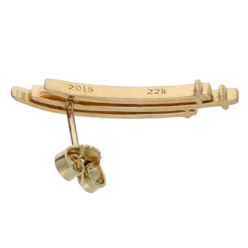 Chrome Hearts Chrome Hearts Gold RS3 Cross Earring Size ONE SIZE - 4 Thumbnail