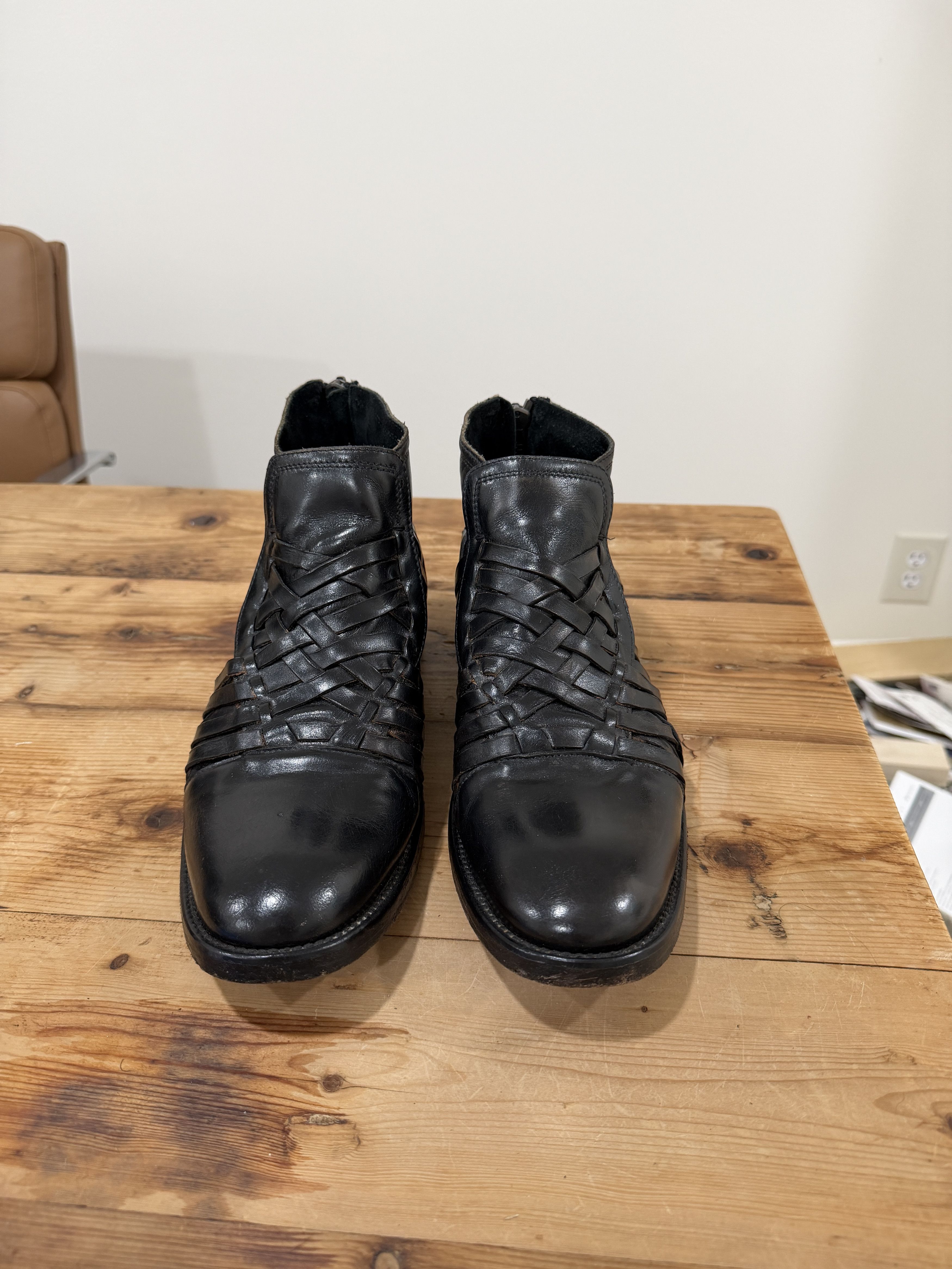 John Varvatos John Varvatos Woven Leather Boot Size US 8.5 / EU 41-42 - 2 Thumbnail