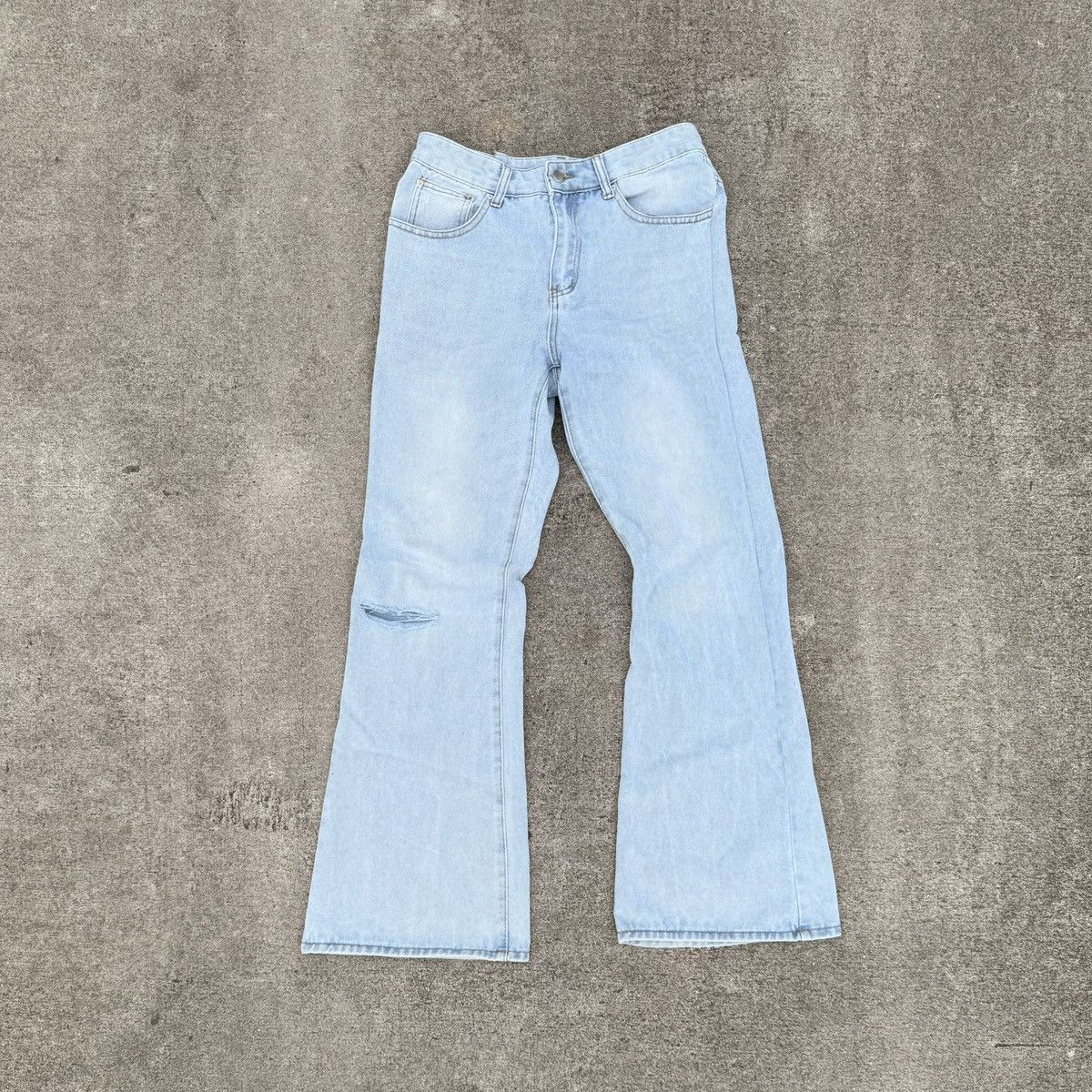 Other Opium Lost Tapes Custom Jeans. Light Blue Flared Jeans Size US 30 / EU 46 - 1 Thumbnail