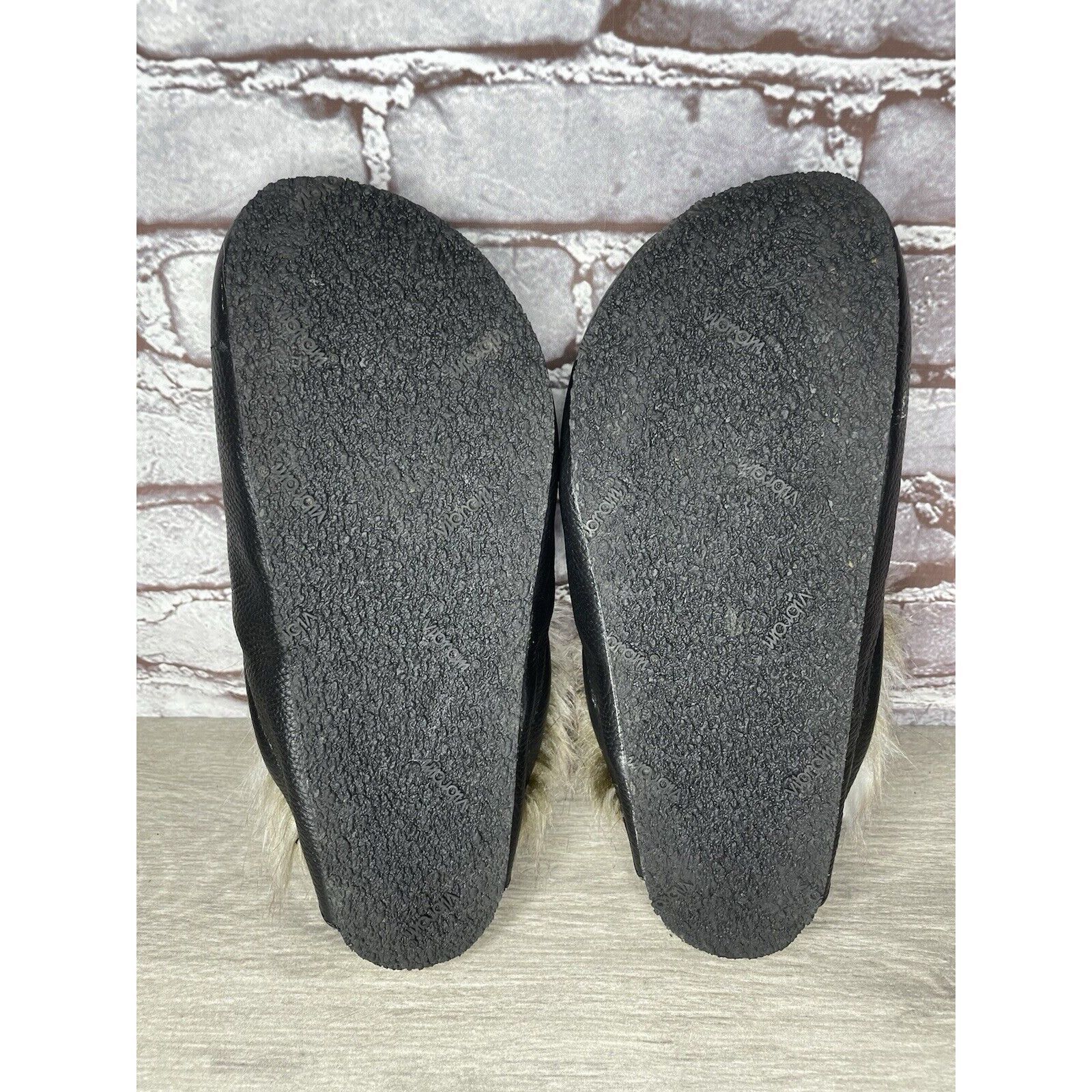Other BANTHA Vibram Black Leather Sherpa Fur Lined Cork Mules Shoe Size US 10.5 / IT 40.5 - 14 Thumbnail