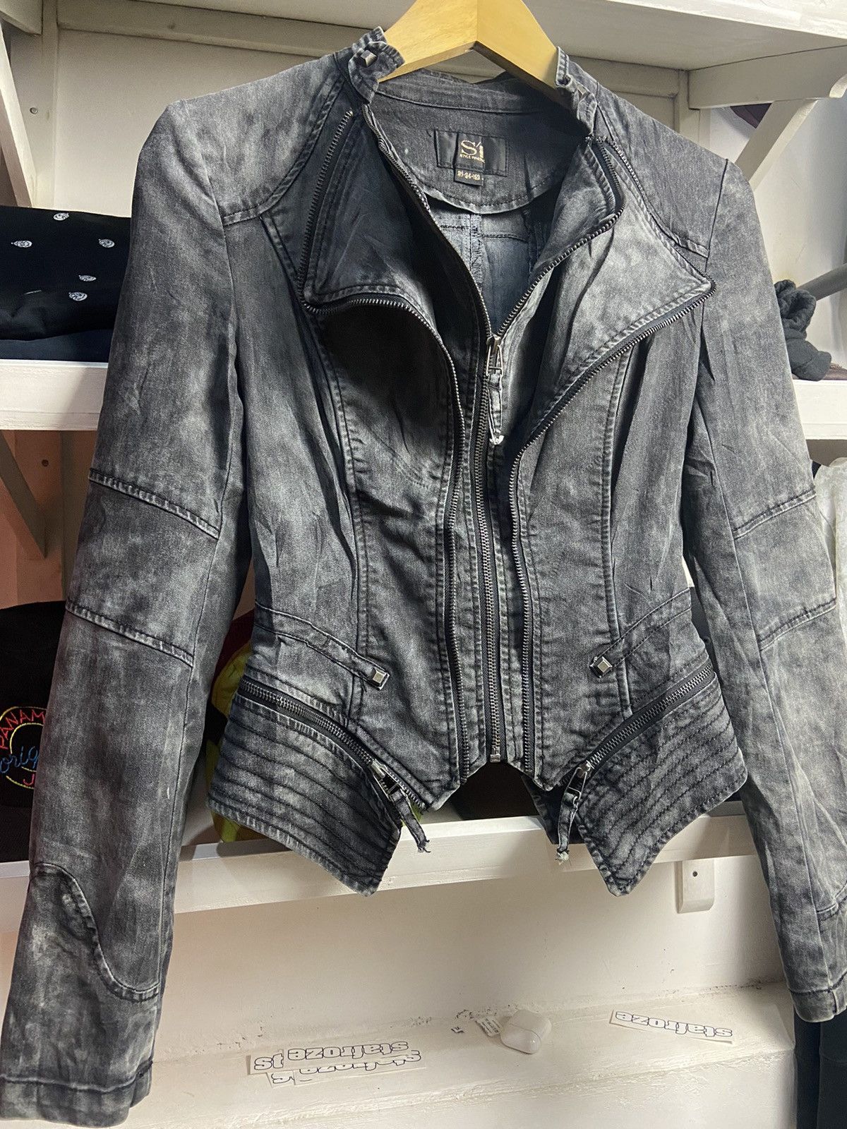 If Six Was Nine × Japanese Brand × Le Grande Bleu (L.G.B.) 🔥 Rare 🔥 SI innerve L.G.B style denim motorbike jacket Size S / US 4 / IT 40 - 2 Thumbnail