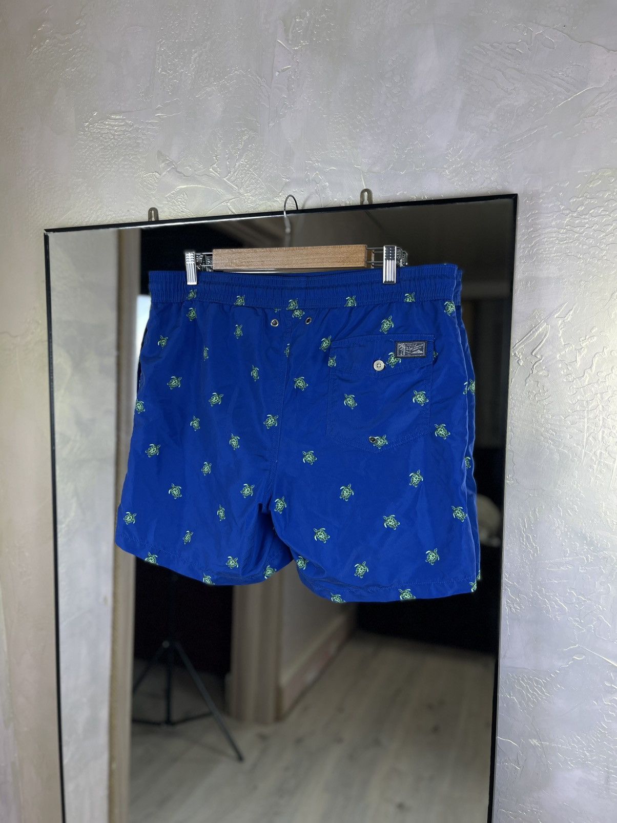 Polo Ralph Lauren Polo Ralph Lauren Turtle Motif Traveler Swim Trunks Blue Size US 32 / EU 48 - 1 Thumbnail