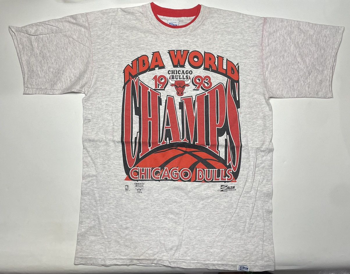 NBA × Vintage Vtg 1993 Vintage Chicago Bulls NBA World Champs 90s Salem Size US L / EU 52-54 / 3 - 3 Thumbnail