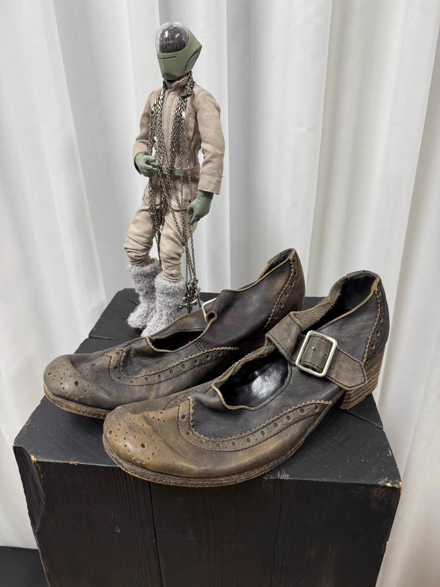 Junya Watanabe Junya Watanabe CDG Distressed Pattern Leather Shoes K20 Size US 8 / IT 38 - 1 Thumbnail