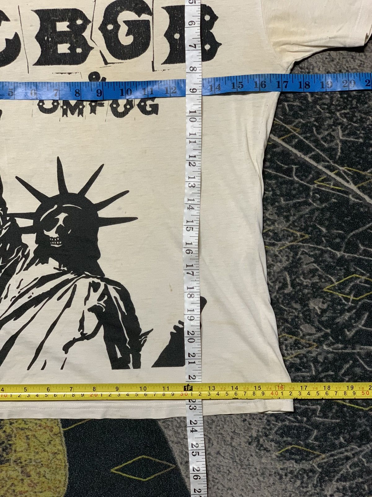 Band Tees × Vintage 💥Vintage CBGB “Home Of Underground Rock” Trashed Dirty Tees Size US S / EU 44-46 / 1 - 6 Thumbnail