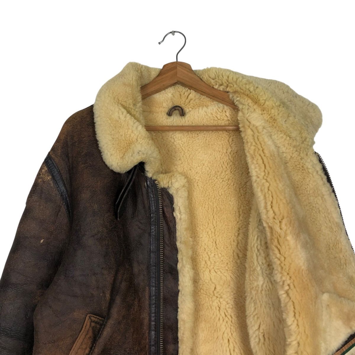Aero Leathers 🔥VINTAGE LEATHER JACKET SHEARLING B-3 MEN’S ROBO ISSEYMIYAKE Size US M / EU 48-50 / 2 - 14 Thumbnail