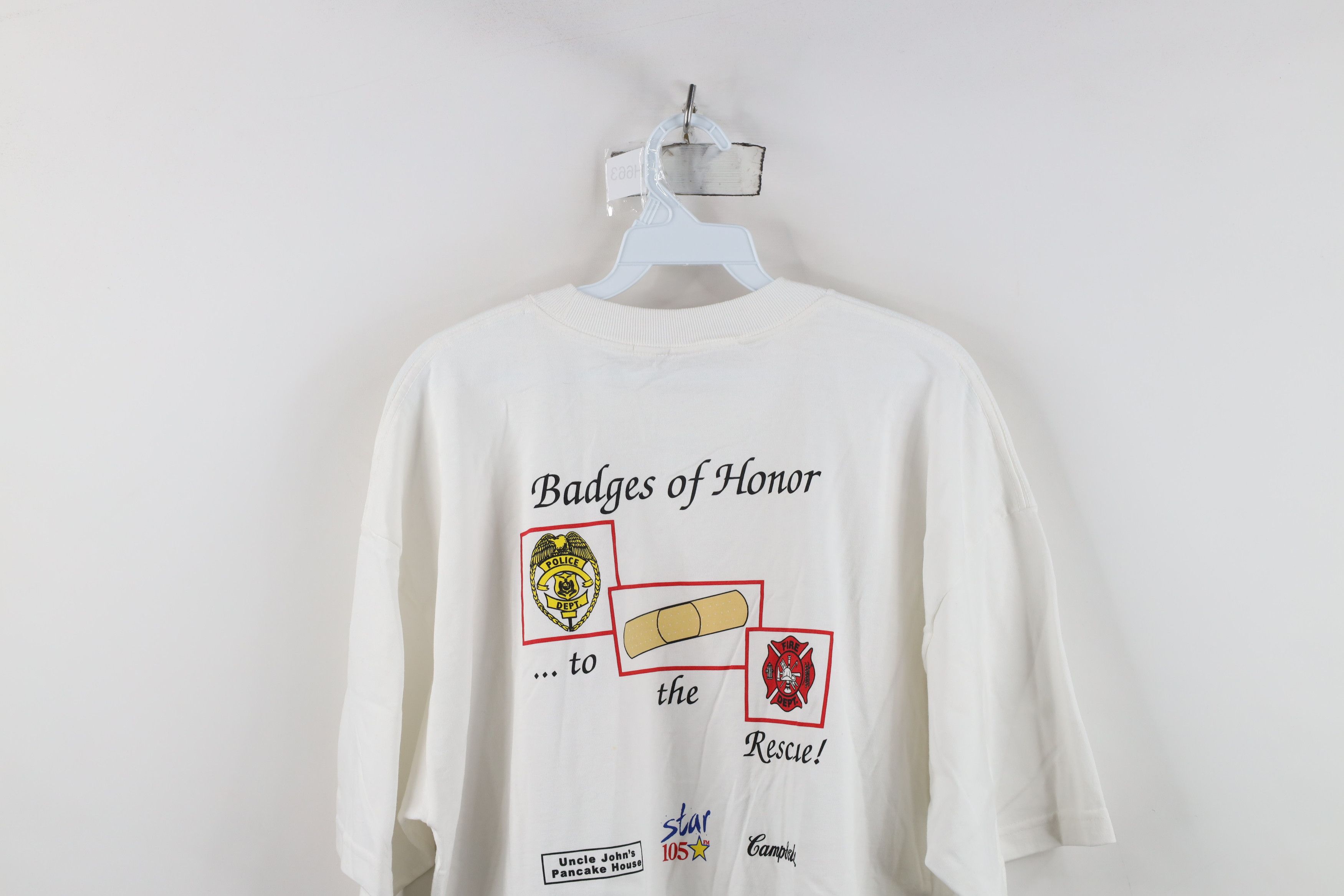 Vintage Vintage 90s American Red Cross Badges of Honor T-Shirt USA Size US XL / EU 56 / 4 - 13 Thumbnail