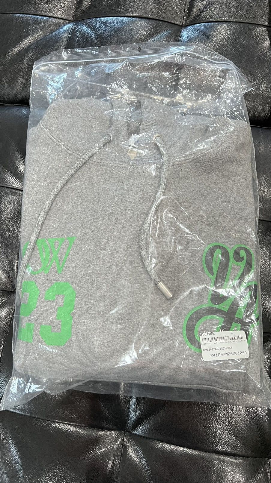 Off-White New Gray Varsity Hoodie by Off-White Size Large Size US L / EU 52-54 / 3 - 1 Thumbnail