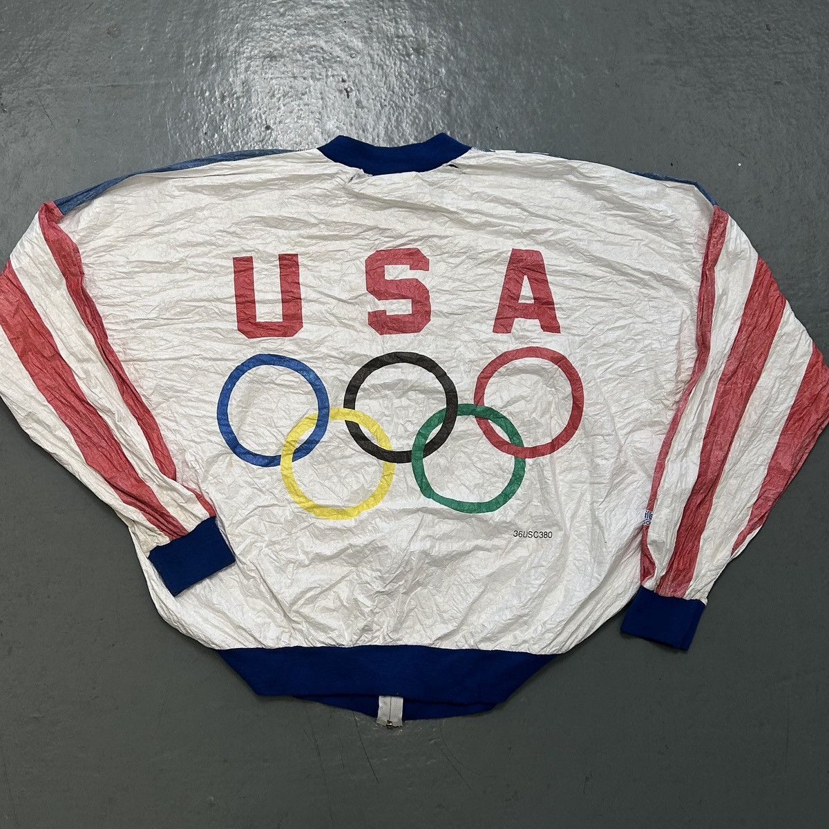 Vintage Vintage 80s/90s USA Olympics Tyvek Jacket Size US XL / EU 56 / 4 - 6 Thumbnail