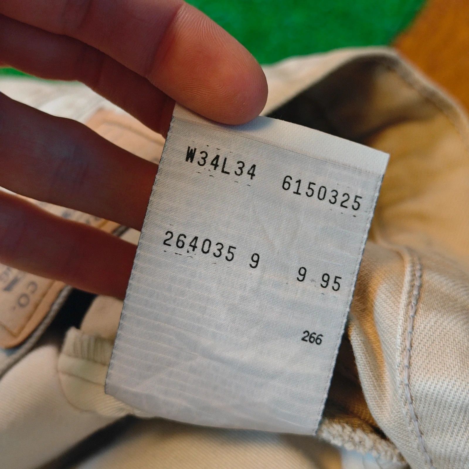 Levi's Vintage Clothing Vinatge Levi's 615 Jeans Mens 34x34 Beige straight 90s Size US 34 / EU 50 - 7 Thumbnail