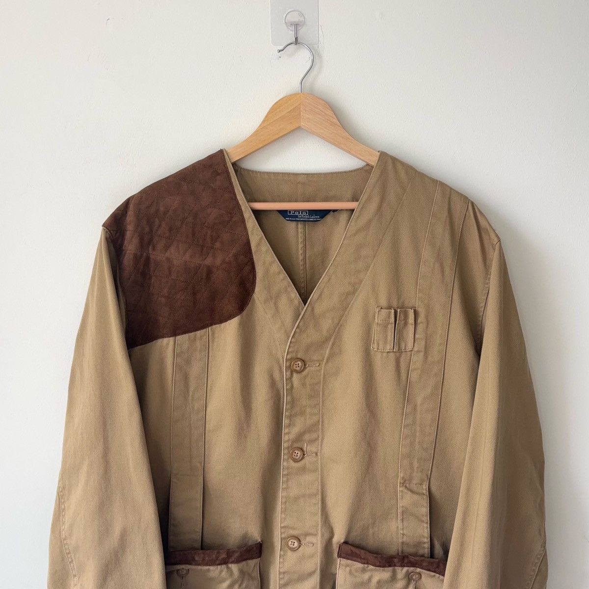 Polo Ralph Lauren Vintage Hunting Shooting Jacket Suede Leather Patch Gun Size US L / EU 52-54 / 3 - 2 Thumbnail