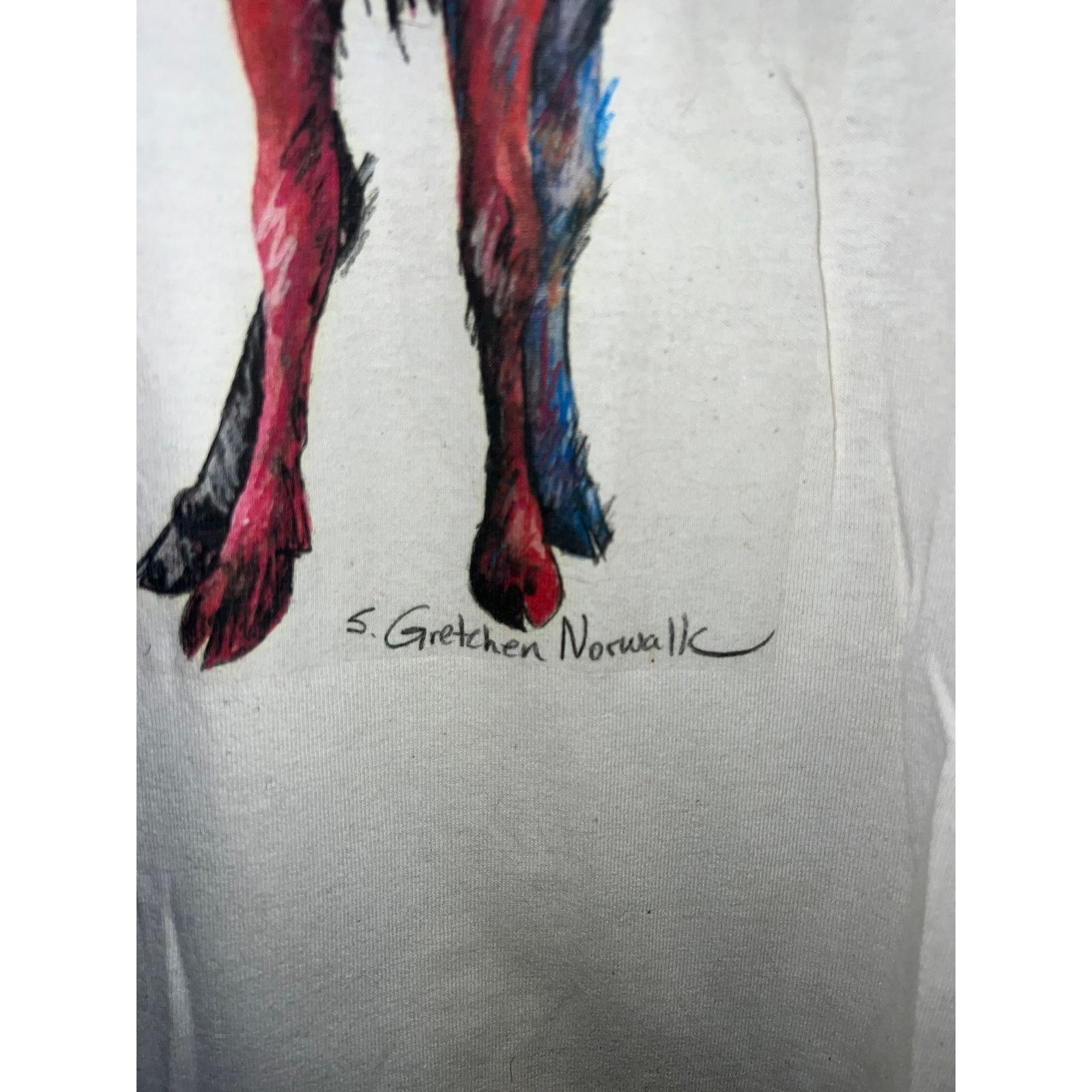 Tultex Vintage Moose Shirt Long Sleeve Art Artwork Animal Nature M Size US M / EU 48-50 / 2 - 5 Thumbnail