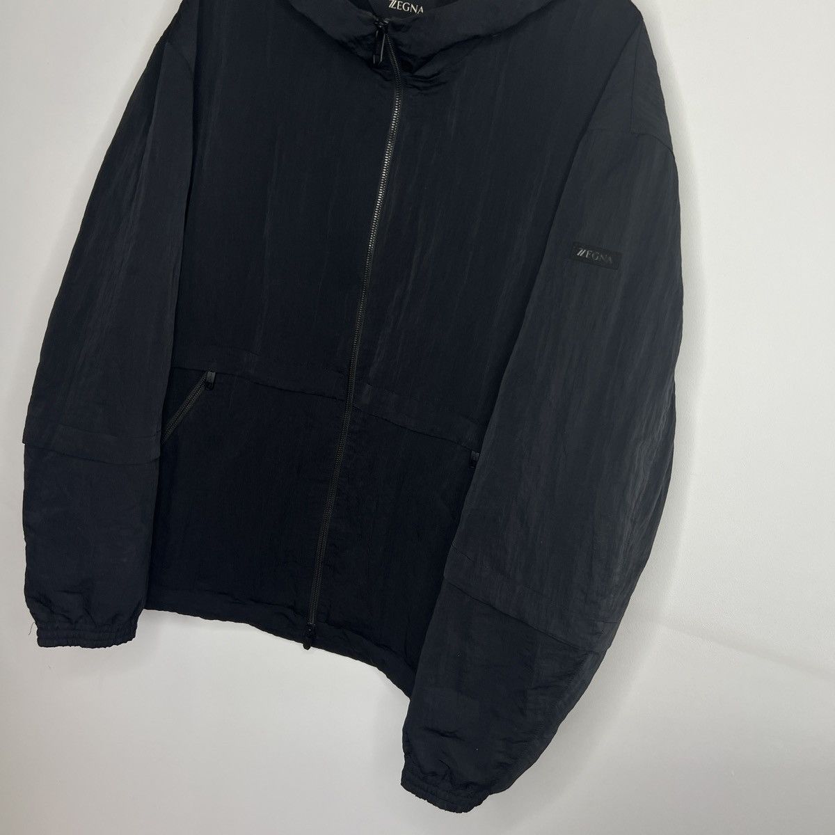 Ermenegildo Zegna Ermenegildo Zegna Light Nylon Black Jacket Windbreaker Size US XXL / EU 58 / 5 - 2 Thumbnail