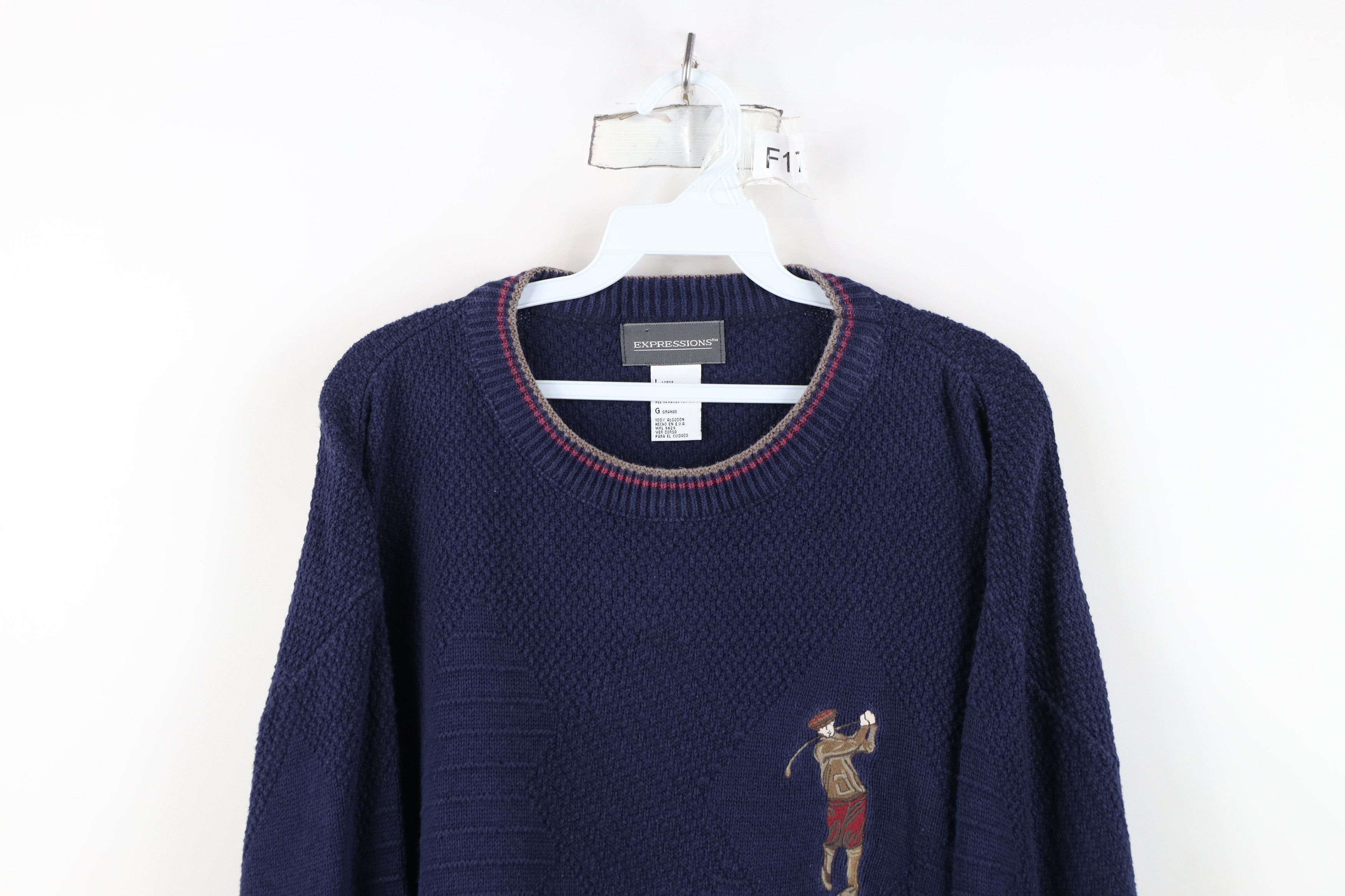 Vintage Vintage 90s Streetwear Cotton Knit Golf Sweater USA Size US L / EU 52-54 / 3 - 2 Thumbnail