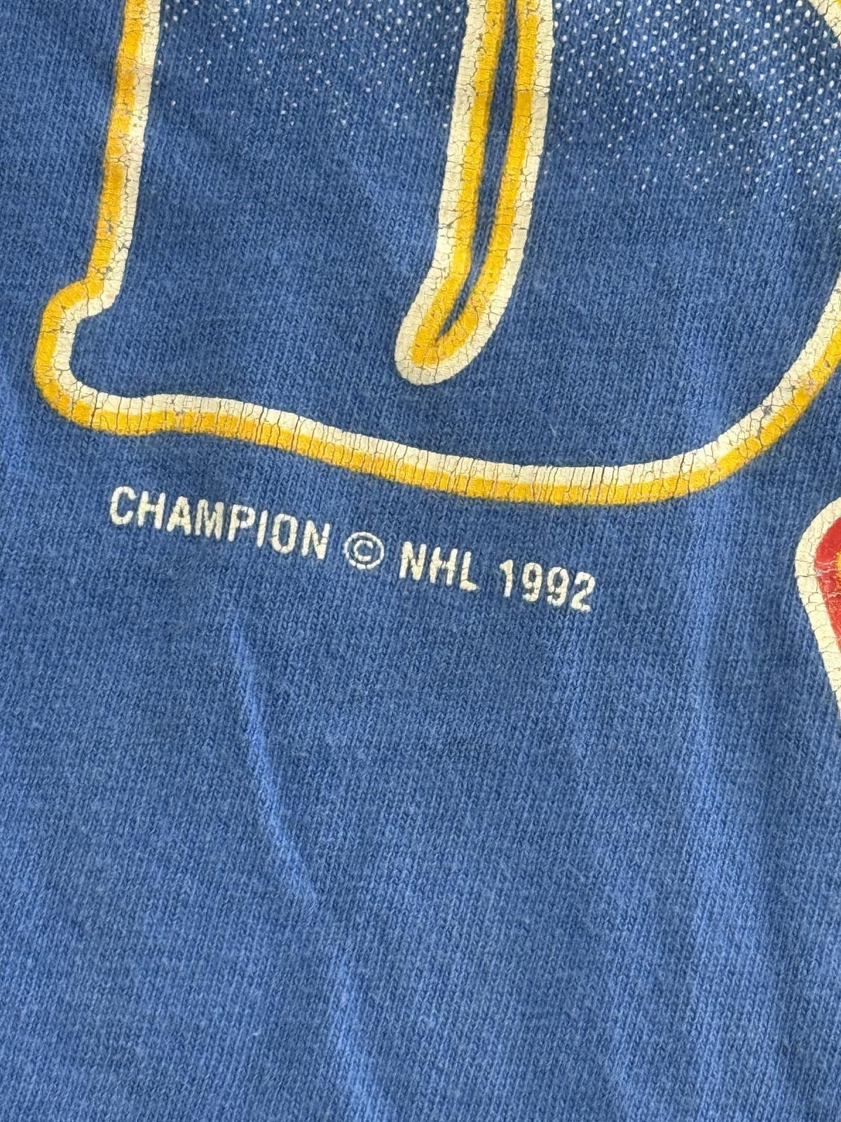 Champion Vintage St Louis Blues Hockey T-shirt 1992 Hockey Tee - L Size US L / EU 52-54 / 3 - 4 Thumbnail