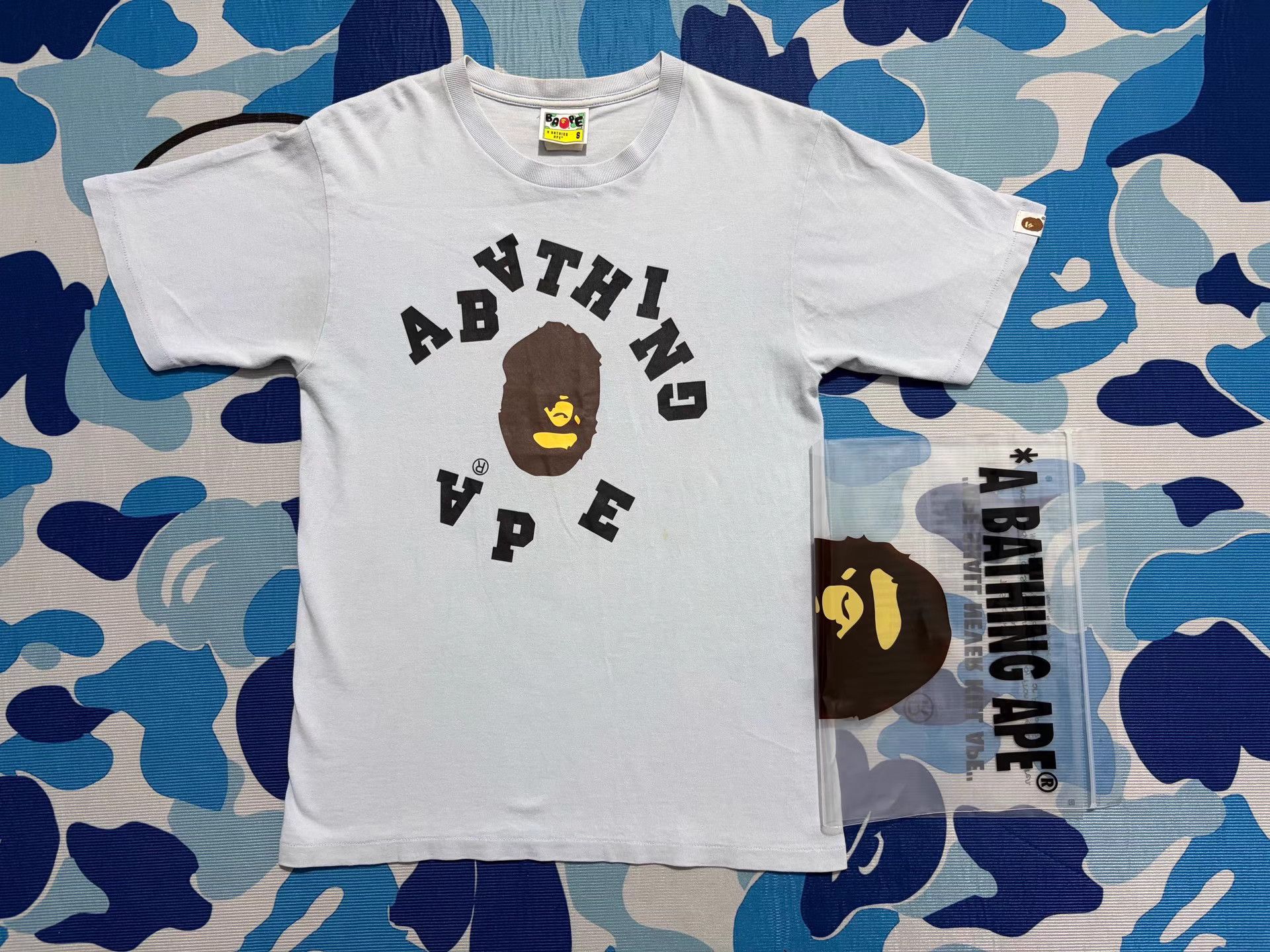 Bape Bape Inverted Ape Head & Letter Print T-shirt Size US S / EU 44-46 / 1 - 1 Thumbnail