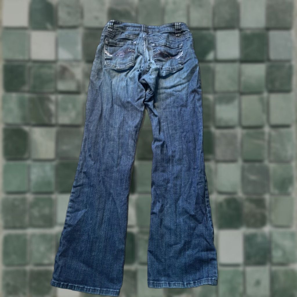 Lee Lee Slender Secret Jeans Womens Size 28x29 Denim Beaded Pockets Low rise Size 28" / US 6 / IT 42 - 1 Thumbnail