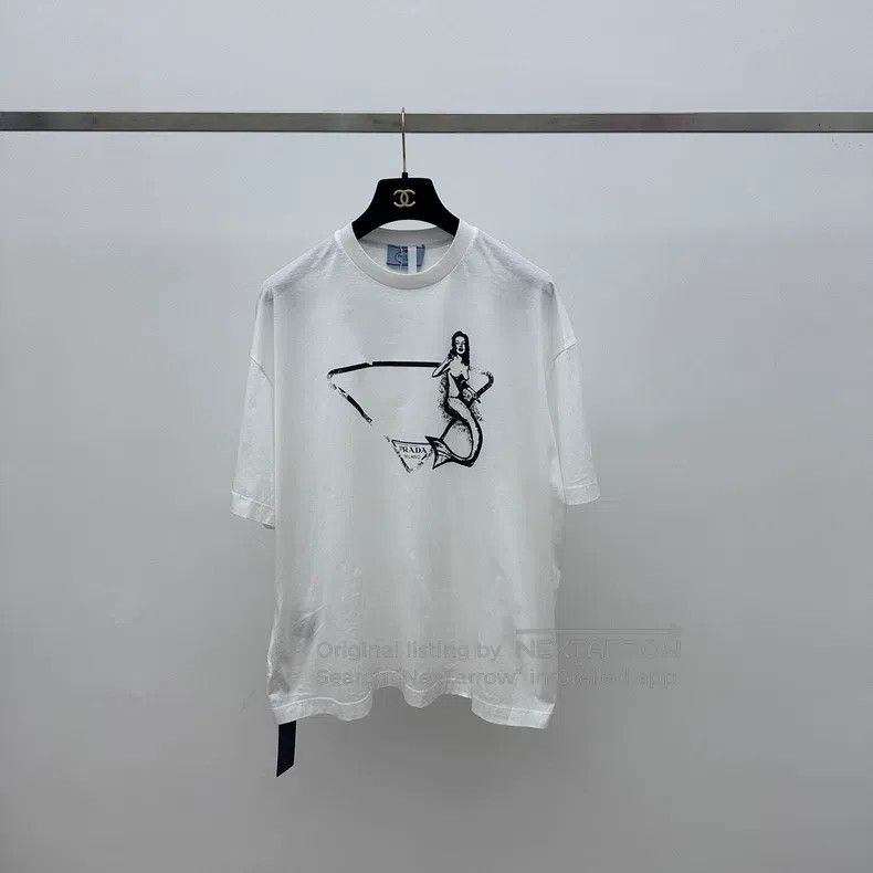 Prada Prada Mermaid printed T-shirt Size L / US 10 / IT 46 - 2 Thumbnail