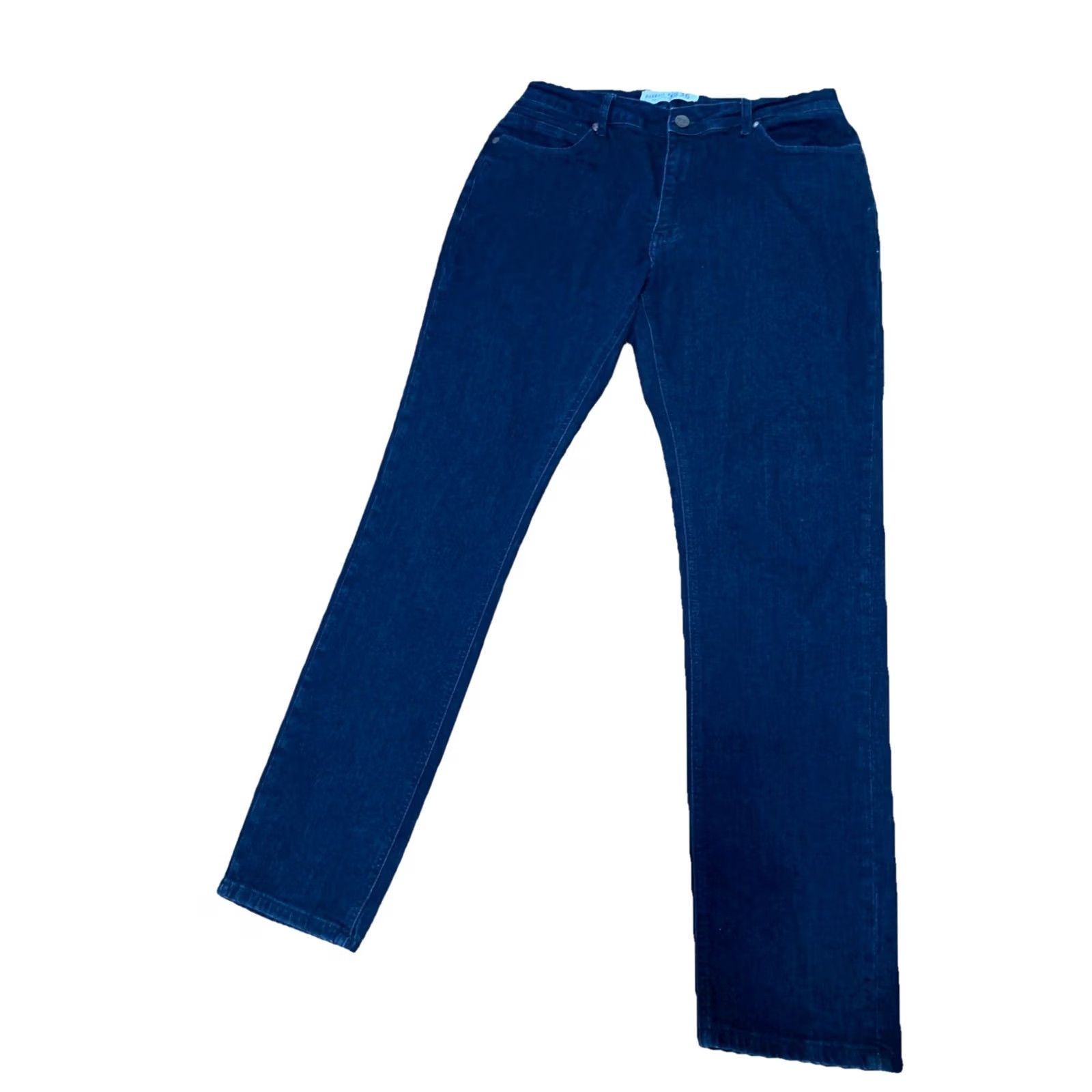 Vintage Barbell Jeans Dark Wash Slim Denim Blue 36 Men’s 12521 Regular Slim Straight Pockets Stretch Cotton Blend Barbell Size US 36 / EU 52 - 3 Thumbnail