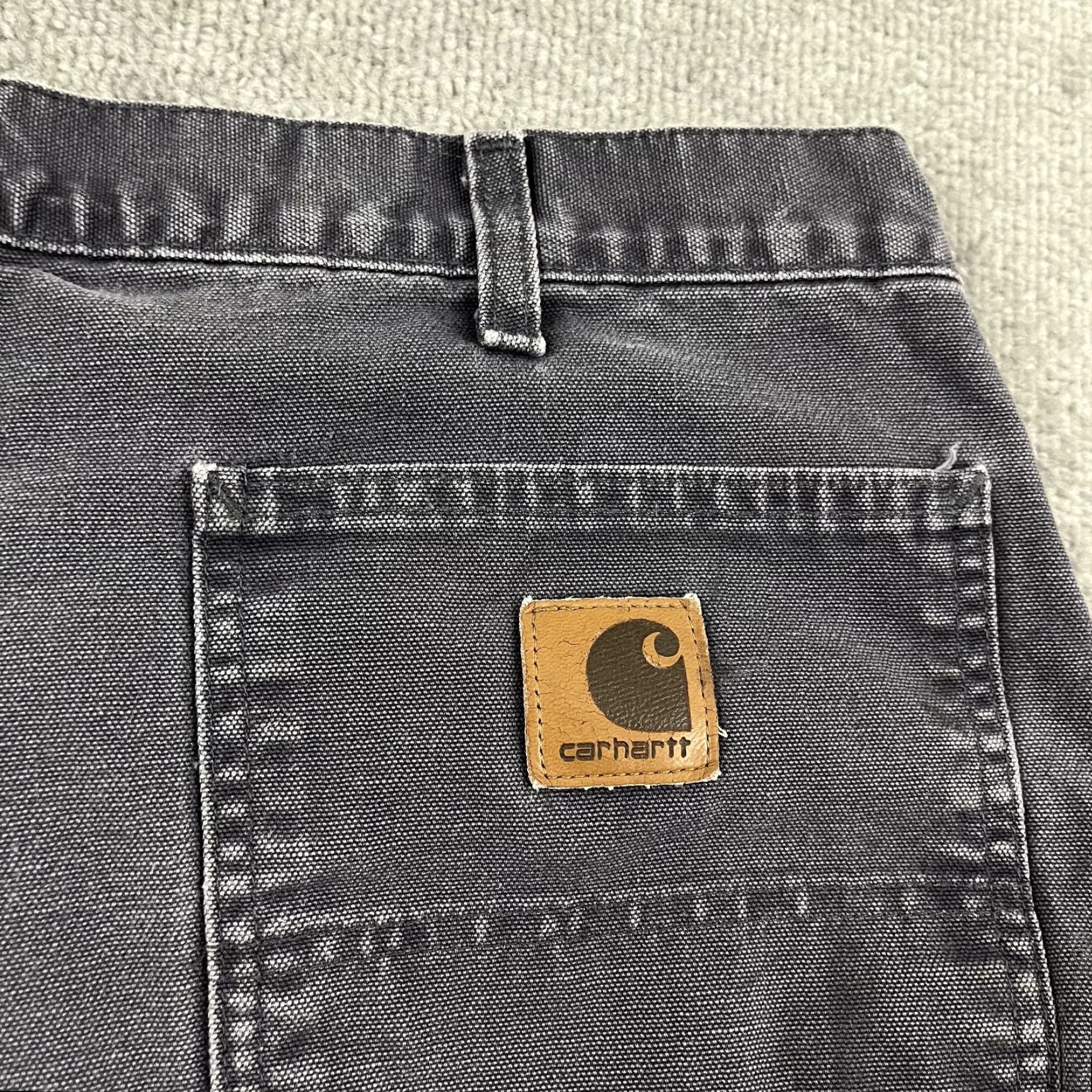 Carhartt Carhartt Pants Mens 36x34 Gray Dungaree Canvas Workwear Distressed Paint B11 PTB Size US 36 / EU 52 - 4 Thumbnail