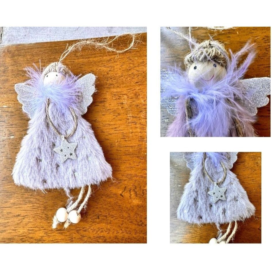 Handmade Angel Ornaments Set of 3 New Christmas Decor Stars Hearts Sn Size ONE SIZE - 11 Thumbnail