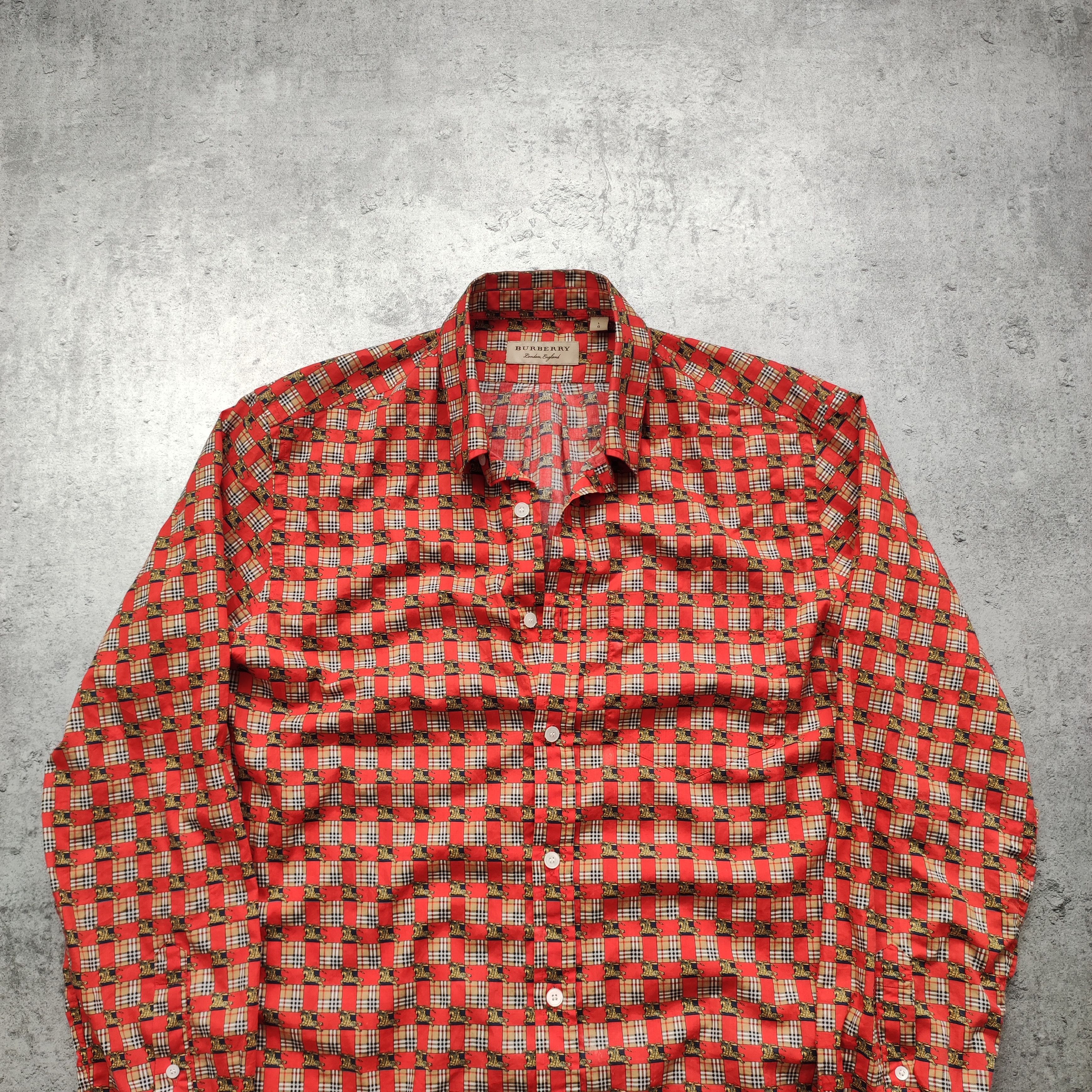 Burberry Burberry London x Christopher Bailey Check Nova Logo Shirt Size US L / EU 52-54 / 3 - 3 Thumbnail