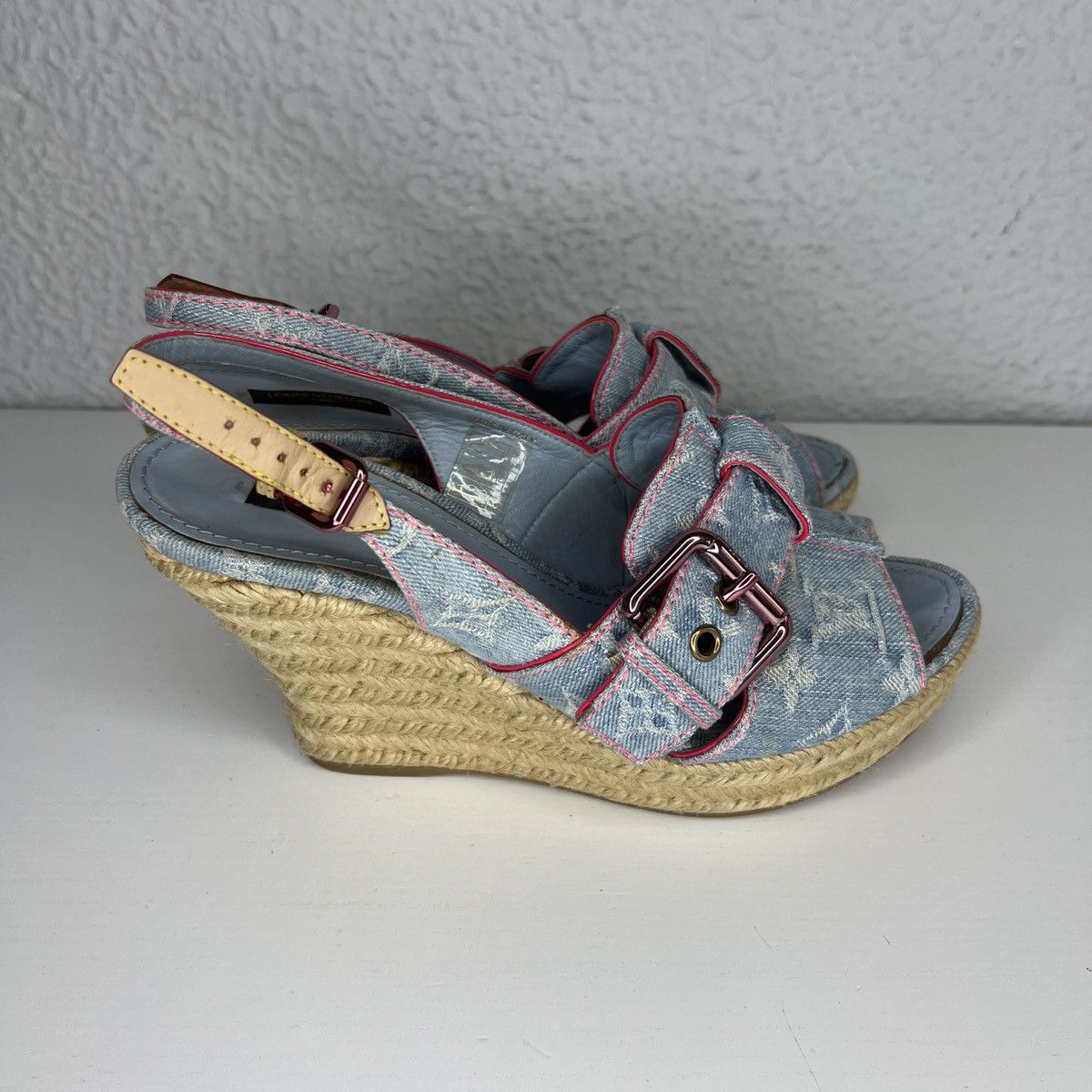 Louis Vuitton Louis Vuitton Wadge Espadrilles Platform Shoe Sandals Boots Size US 7 / IT 37 - 3 Thumbnail