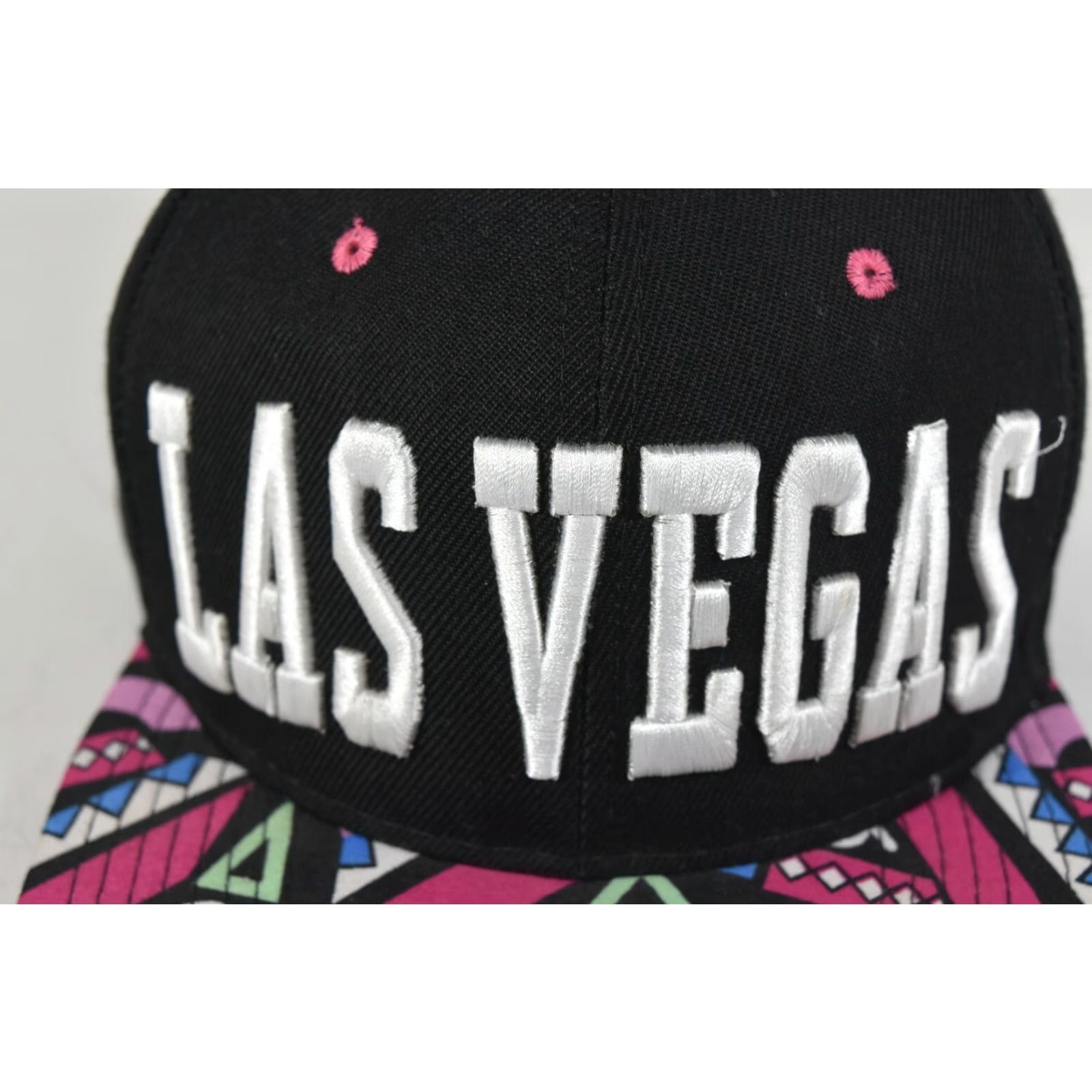 Nique HaT Unique Multicolor Graffiti Las Vegas Rare Logo Cap Hat Snapback Women Adjustable Size Multicolor Colorful 90s Size ONE SIZE - 5 Thumbnail