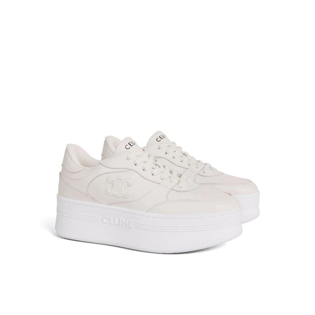 Celine CELINE $1050 Optic White Wedge Block Sneakers New & Authenti Size US 7 / IT 37 - 5 Thumbnail