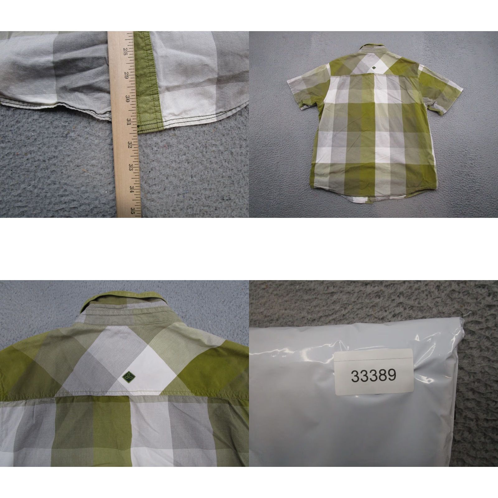 Prana prAna Green Plaid Button-Up Shirt Mens XL Cotton Casual Business Short Sleeve Vintage? No Size US XL / EU 56 / 4 - 8 Thumbnail