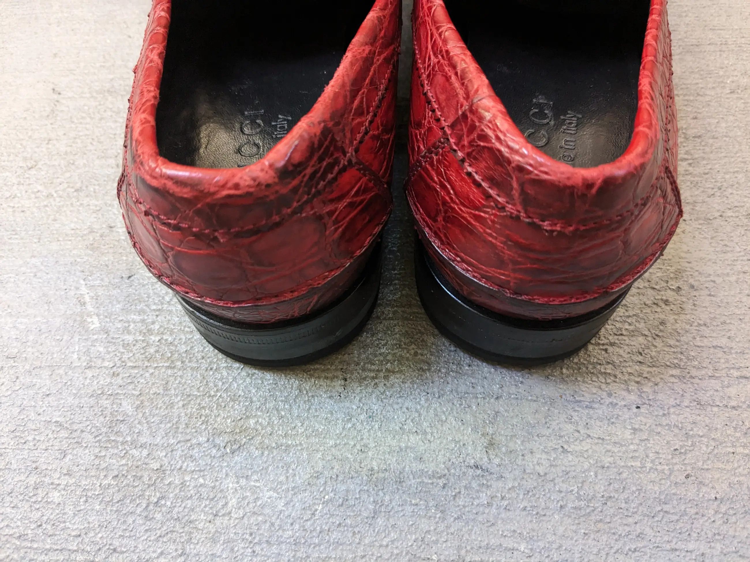 Gucci Gucci Horsebit Loafers Red Crocodile 7.5 Snaffle Bit Exotic Size US 7.5 / EU 40-41 - 14 Thumbnail
