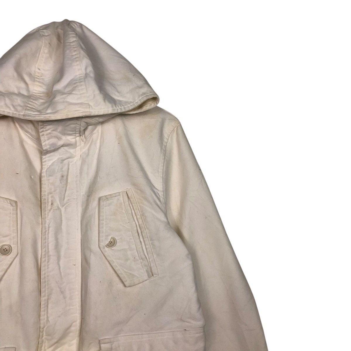 Japanese Brand 📌Vintage Biker Jacket Rich White Kenji Ito Comme Ca Size US L / EU 52-54 / 3 - 7 Thumbnail