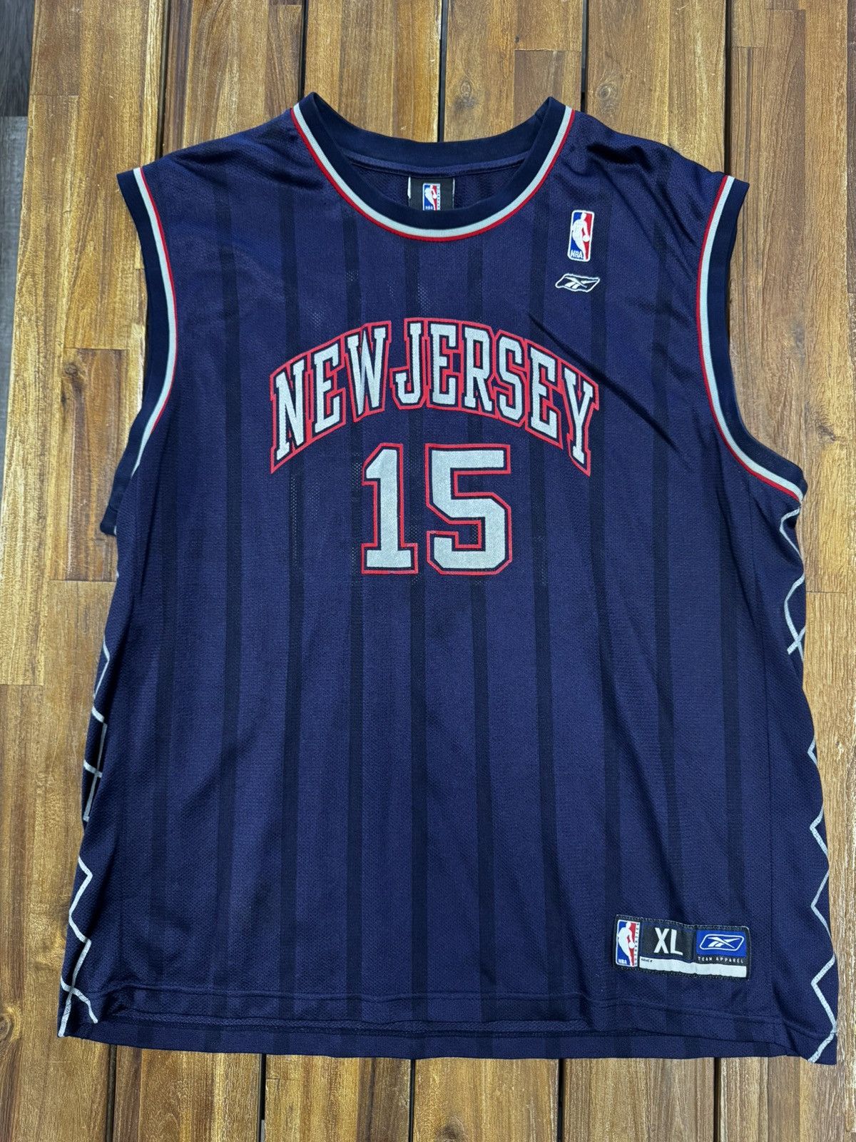 Reebok 2006-07 Vince Carter New Jersey Nets NBA Reebok Jersey Navy Size US XL / EU 56 / 4 - 1 Thumbnail