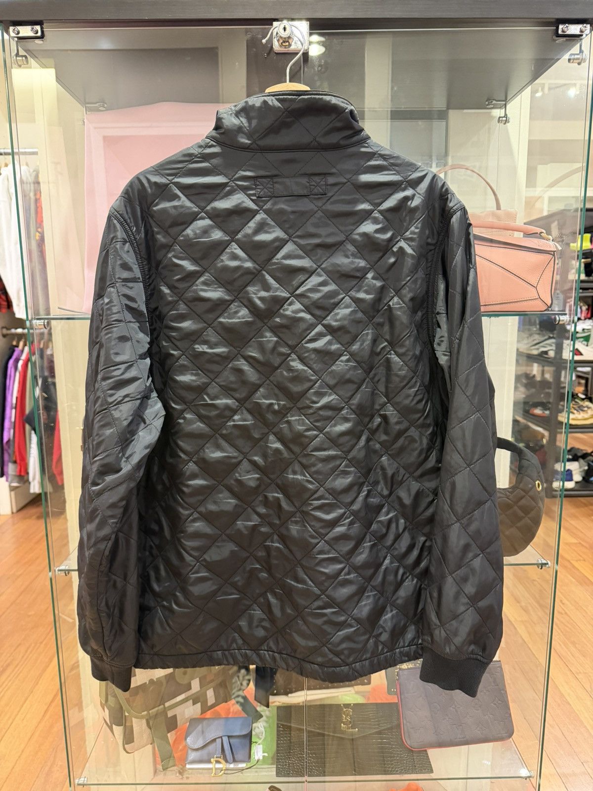Supreme Arc Logo Quilted Half Zip Jacket